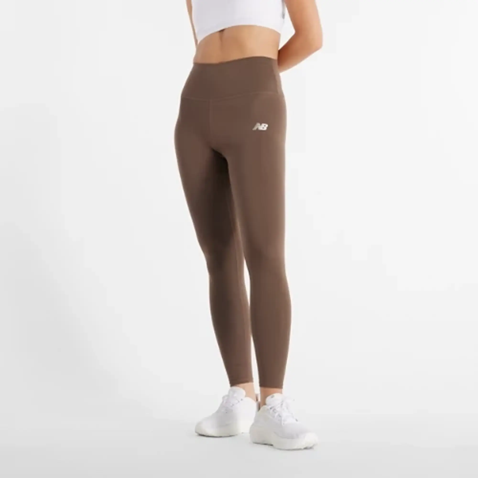 New Balance Women's NB Harmony High Rise Legging 27 in Brown Poly Knit