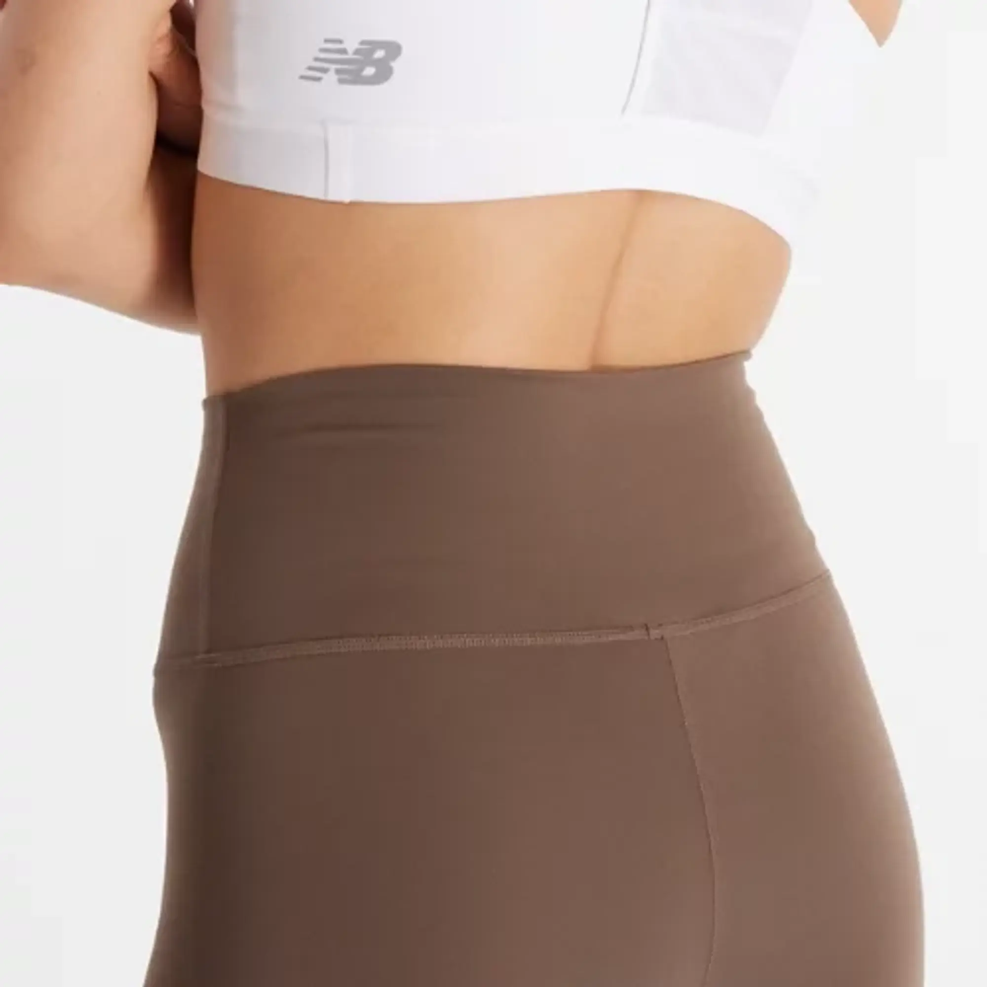 New Balance Women's NB Harmony High Rise Legging 27 in Brown Poly Knit