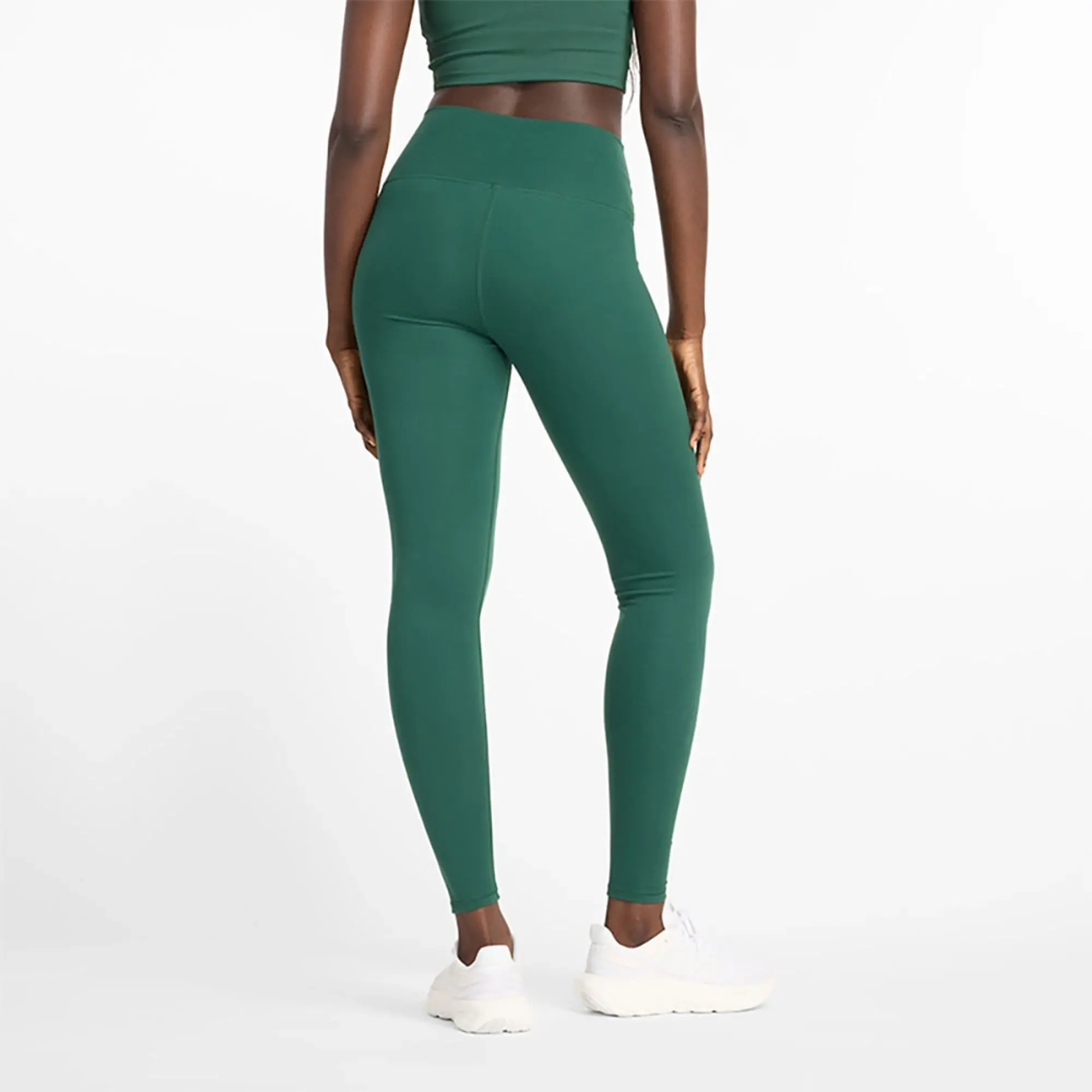 New Balance Women's NB Harmony High Rise Legging 27 in Green Poly Knit