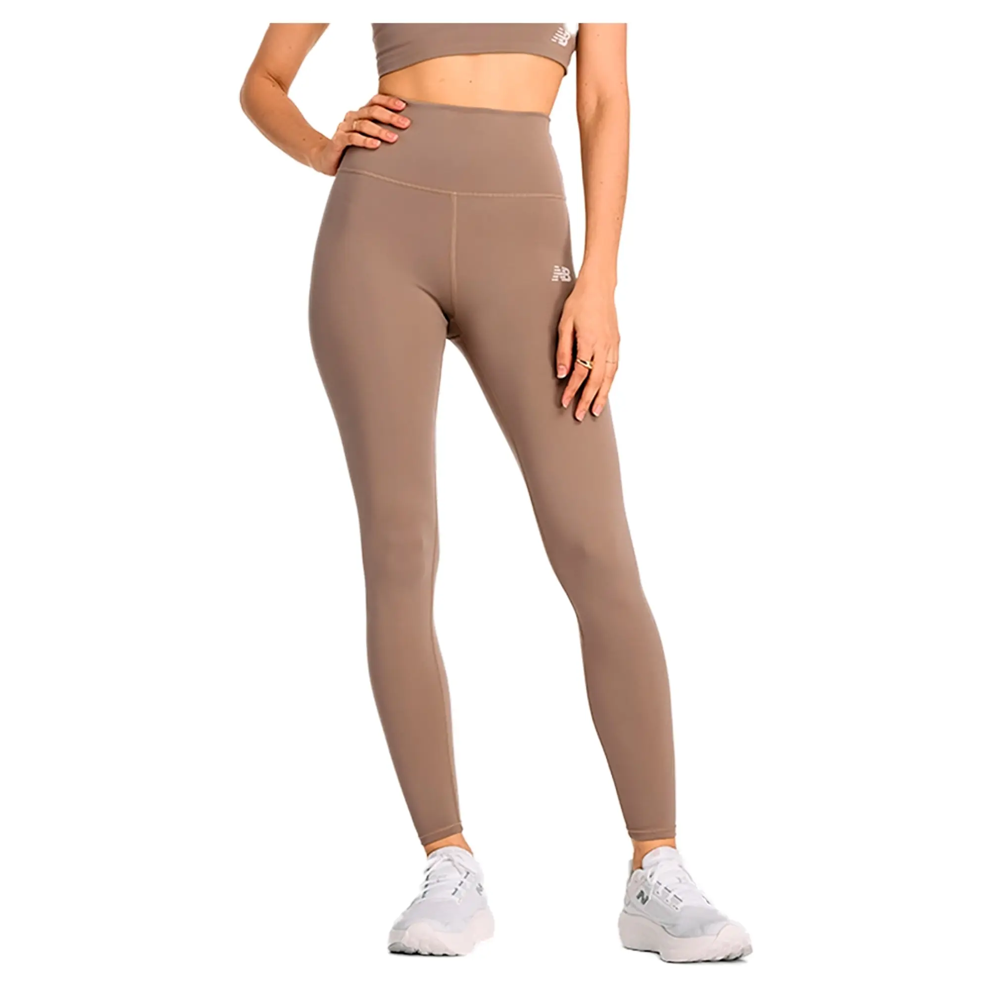 New Balance Women's NB Harmony High Rise Legging 27 in Green Poly Knit