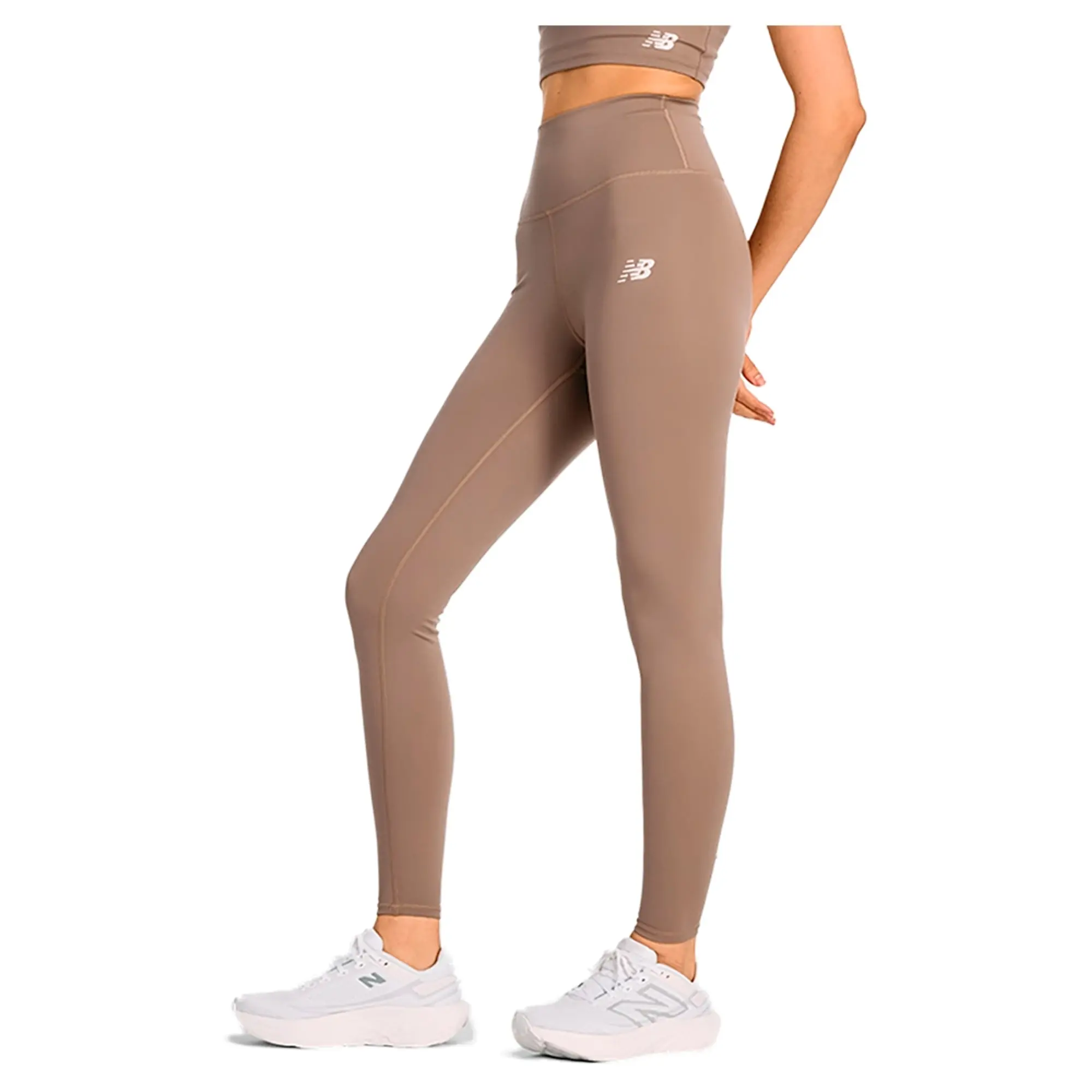 New Balance Women's NB Harmony High Rise Legging 27 in Green Poly Knit
