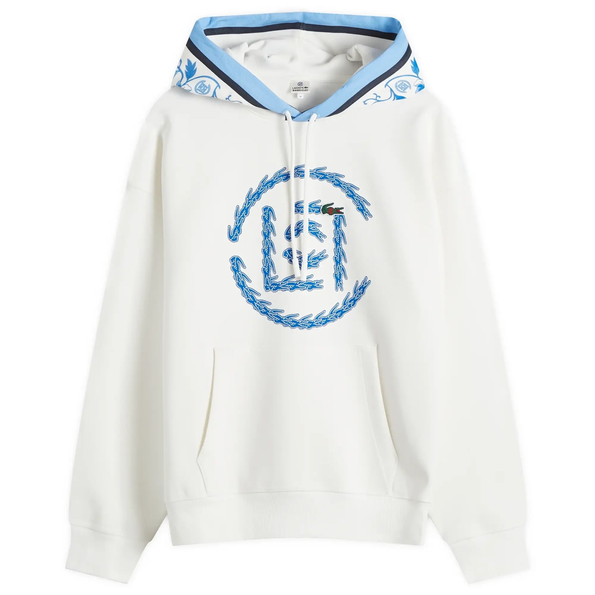 Lacoste Men's x CLOT Logo Hoodie Flour/Cobalt