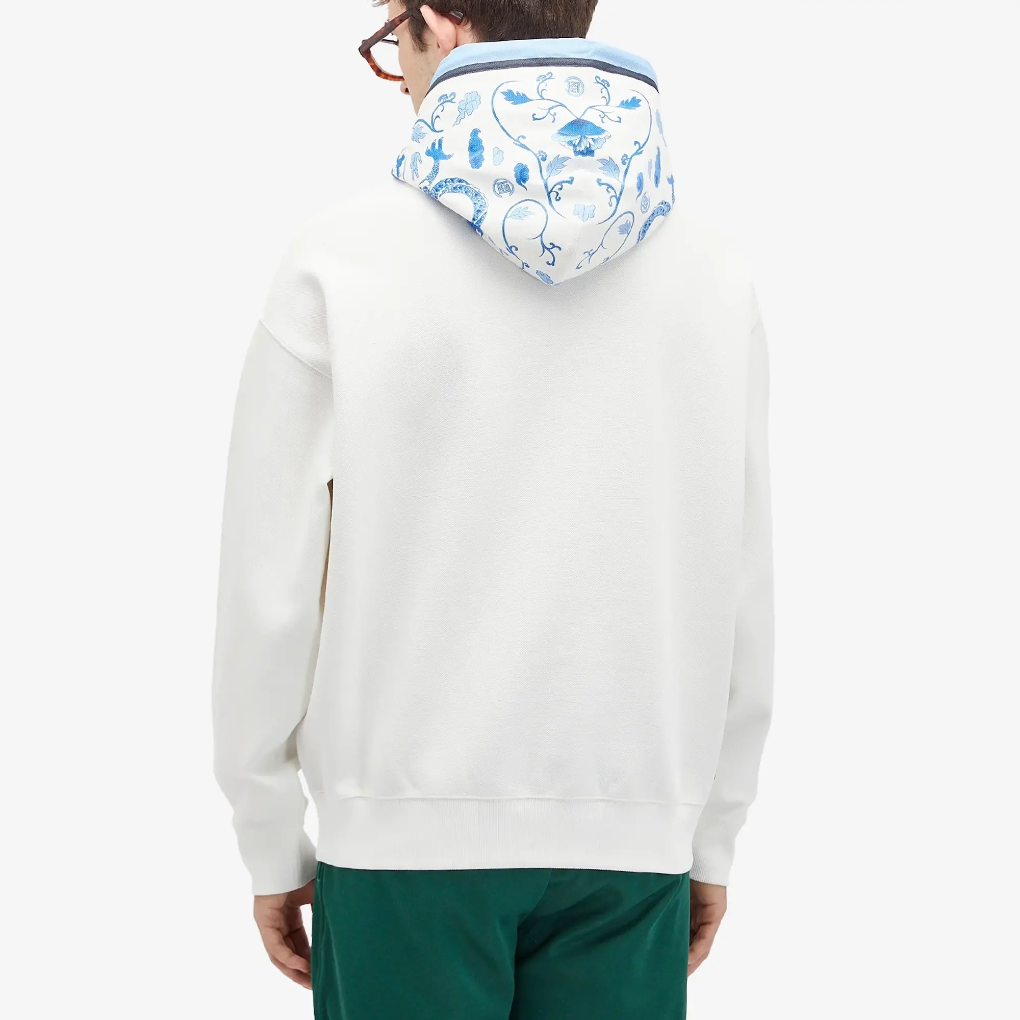 Lacoste Men's x CLOT Logo Hoodie Flour/Cobalt