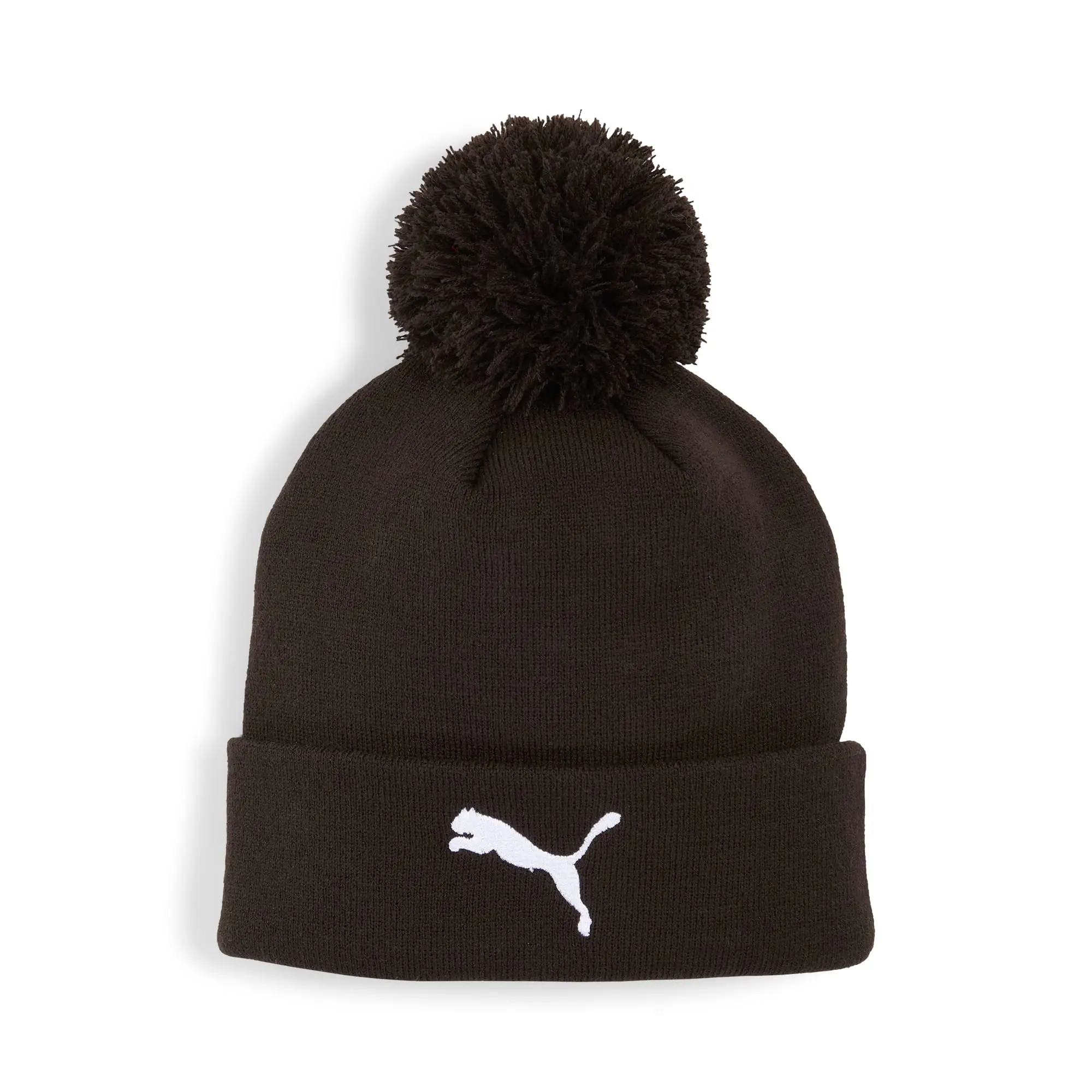 PUMA Rb Leipzig Ftblessentials Pom Pom Beanie Hat, Black/White