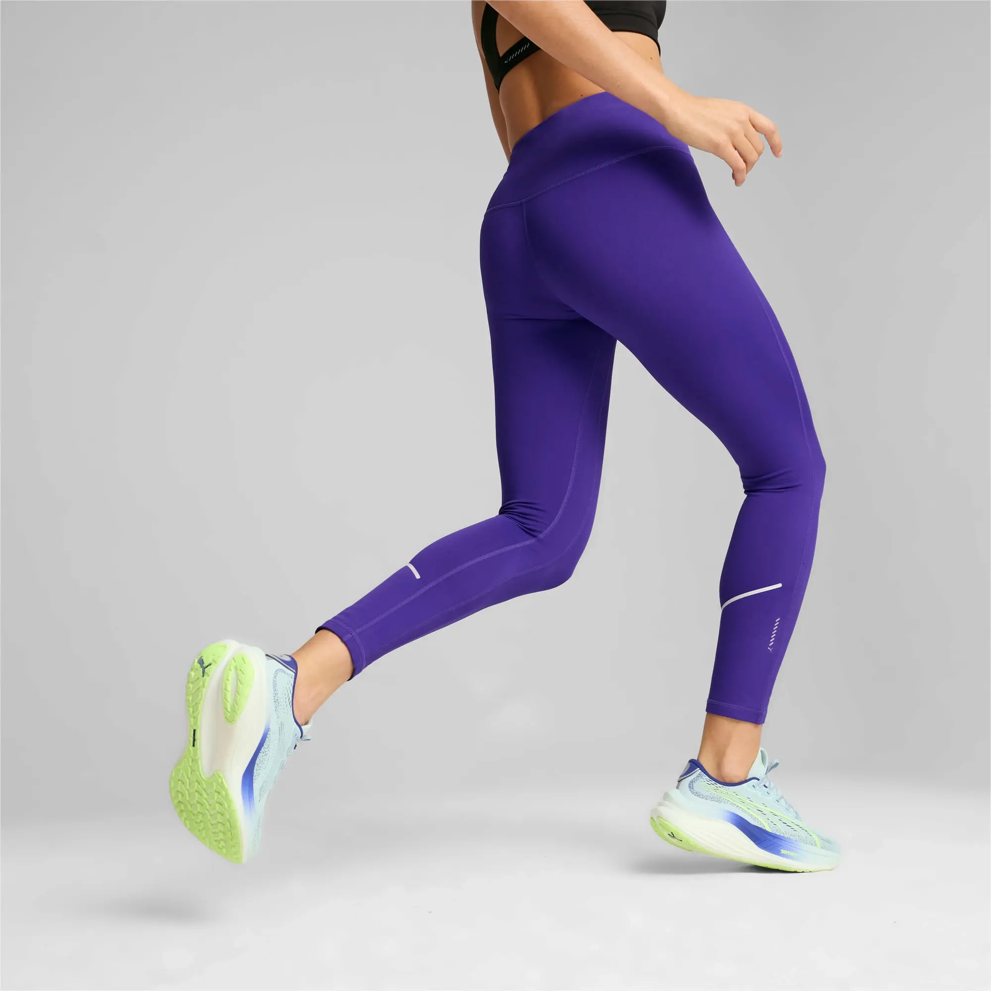PUMA Women's RUN Microfleece Tights - Lapis Lazuli - L - Blue - Size: Large