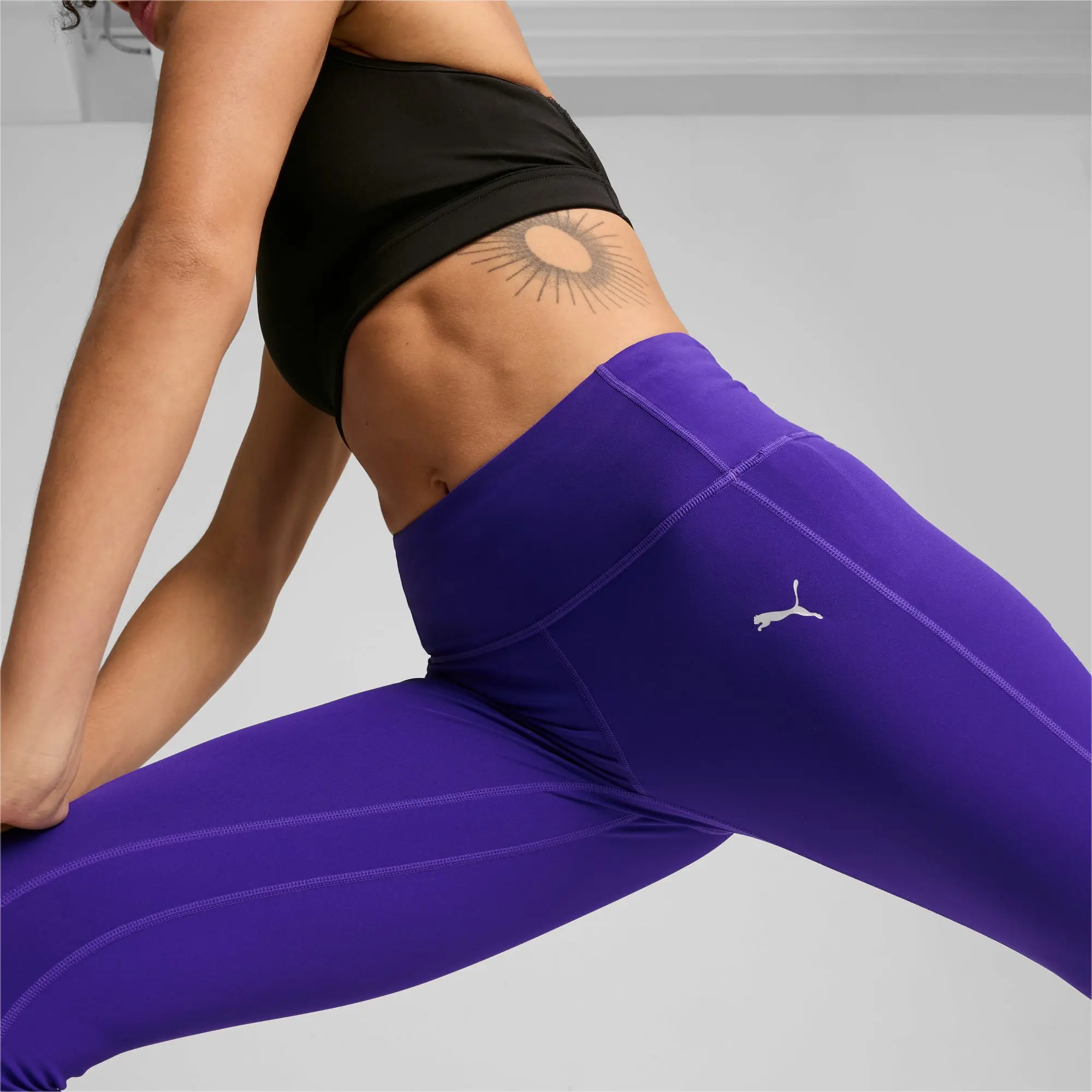 PUMA Women's RUN Microfleece Tights - Lapis Lazuli - L - Blue - Size: Large