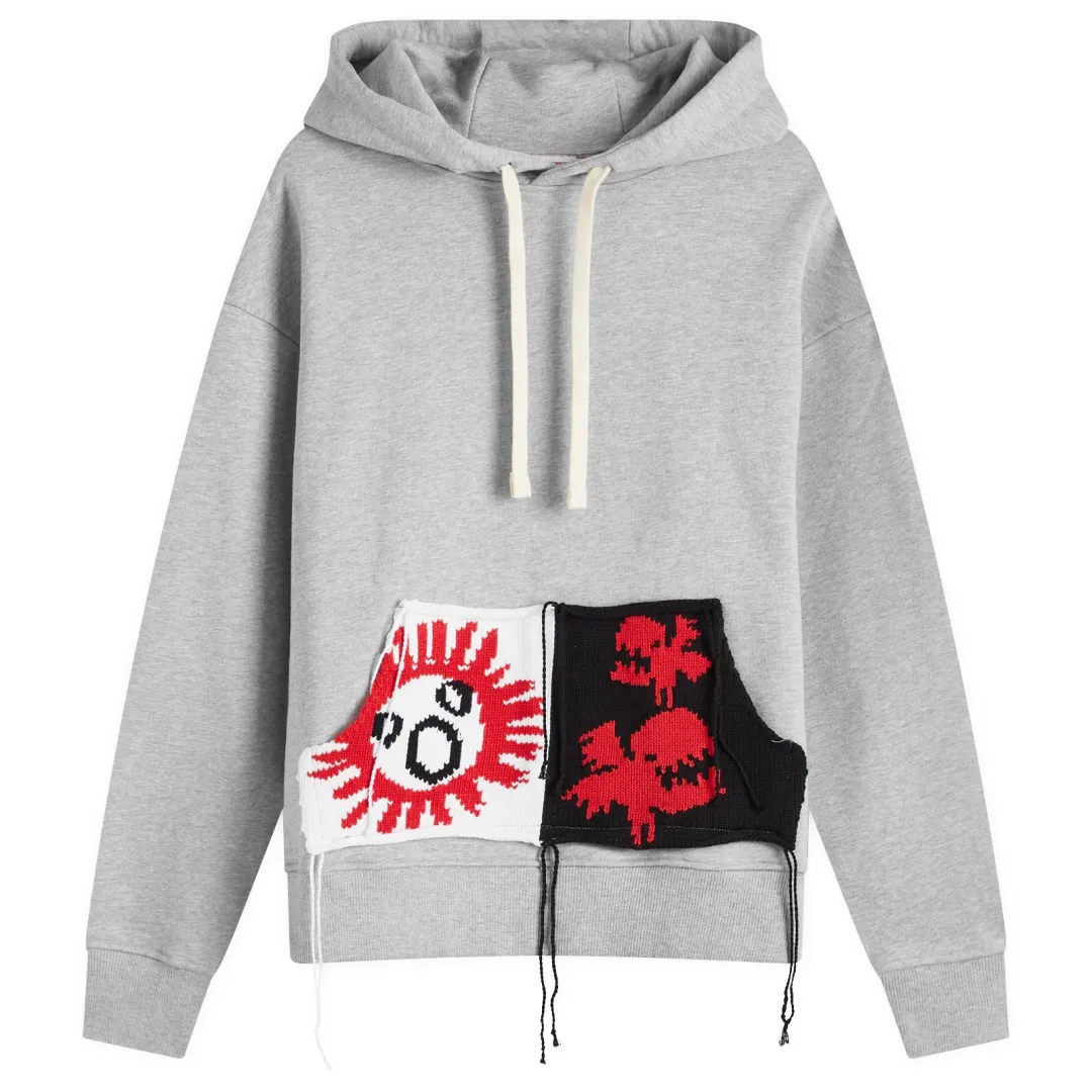 Charles Jeffrey Women's Loverboy Patch Rabbit Ears Hoodie Grey