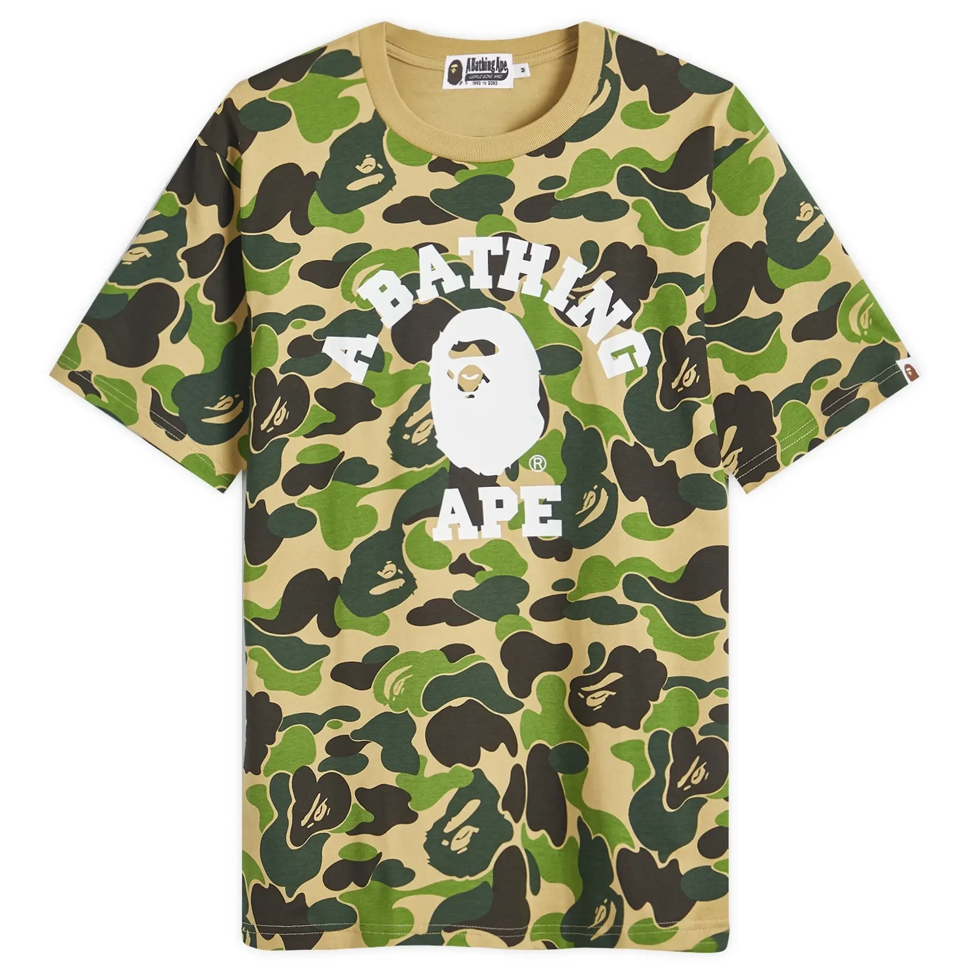 T-Shirt A Bathing Ape Abc Camo College Tee Green L