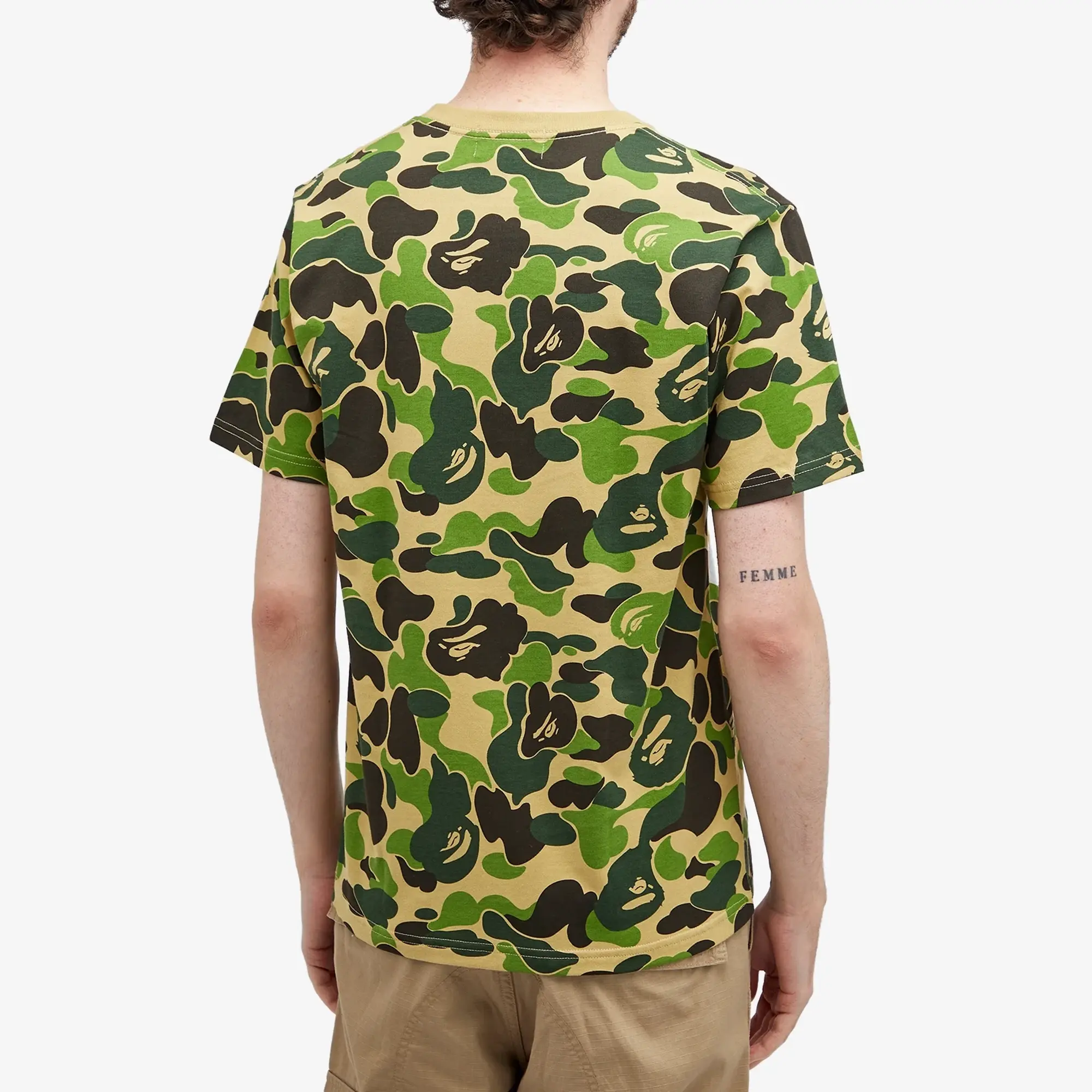 T-Shirt A Bathing Ape Abc Camo College Tee Green L