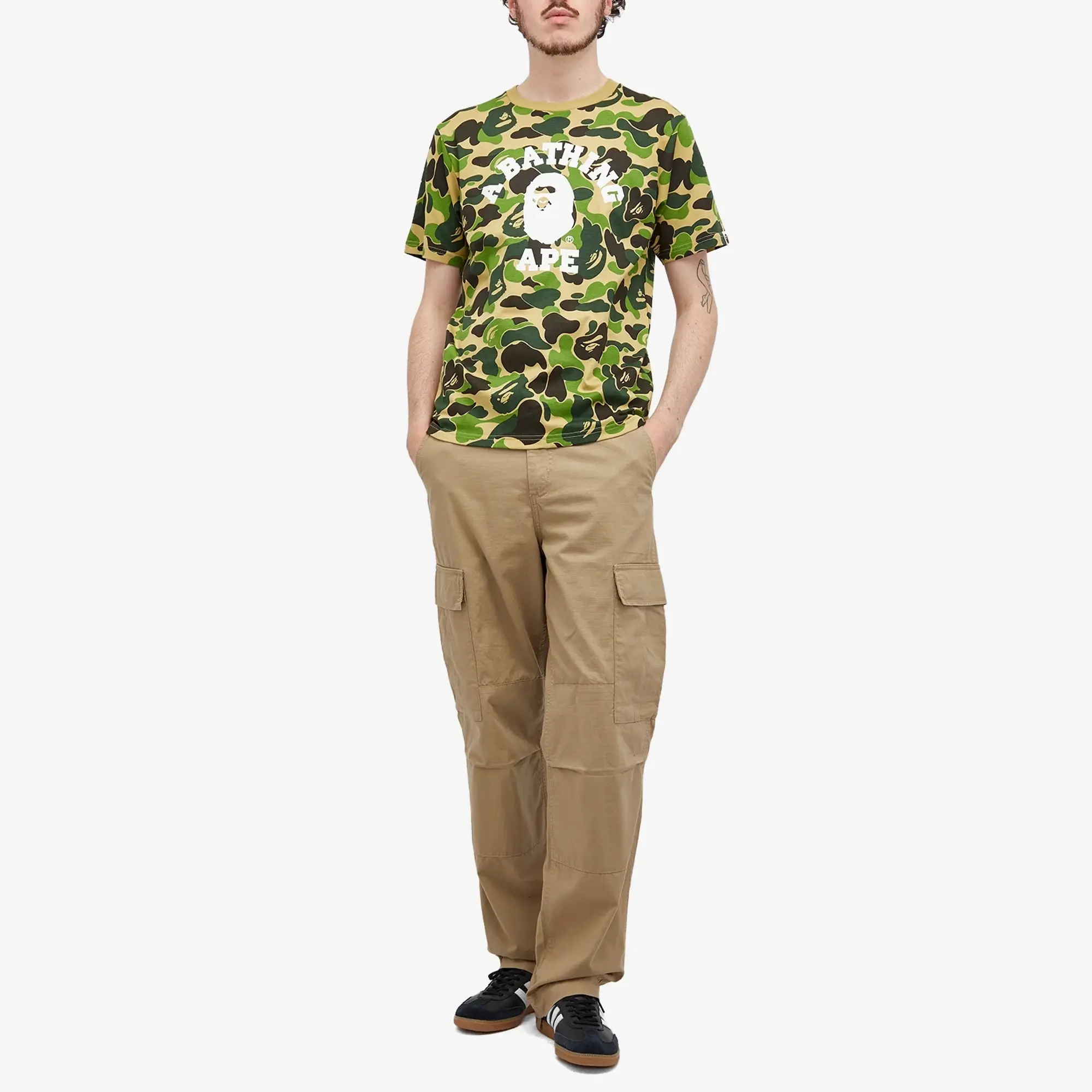 T-Shirt A Bathing Ape Abc Camo College Tee Green L