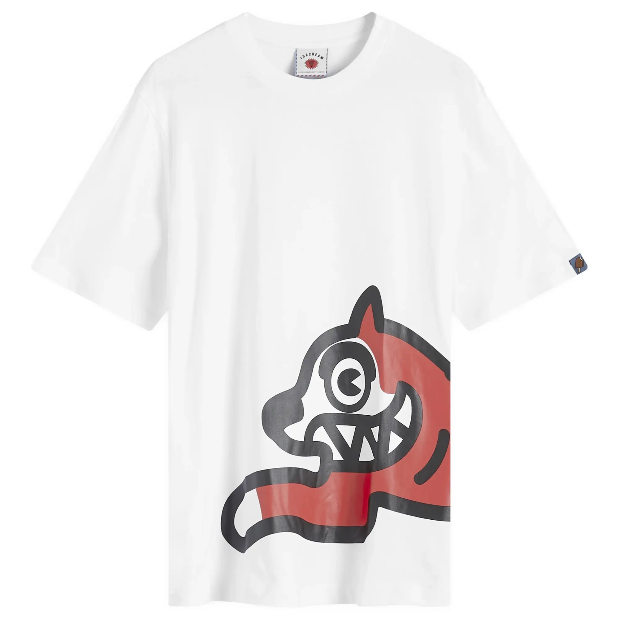 ICECREAM Men's Jumbo Running Dog T-Shirt White