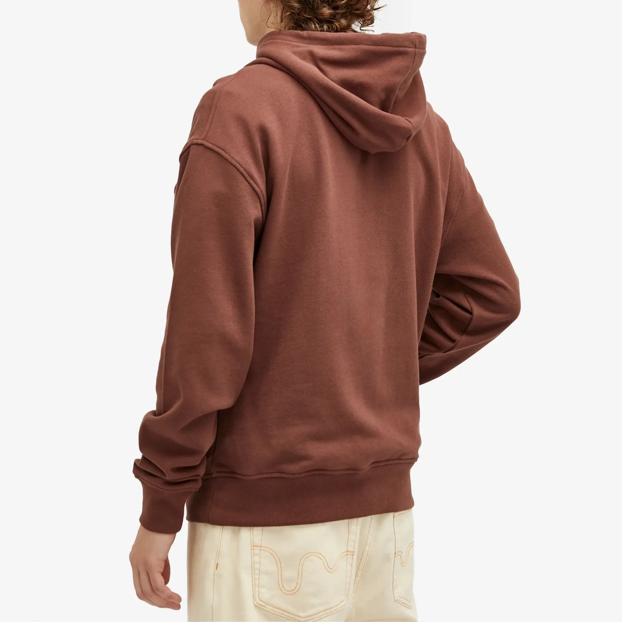 ICECREAM Men's Woodgrain Running Dog Popover Hoodie Brown