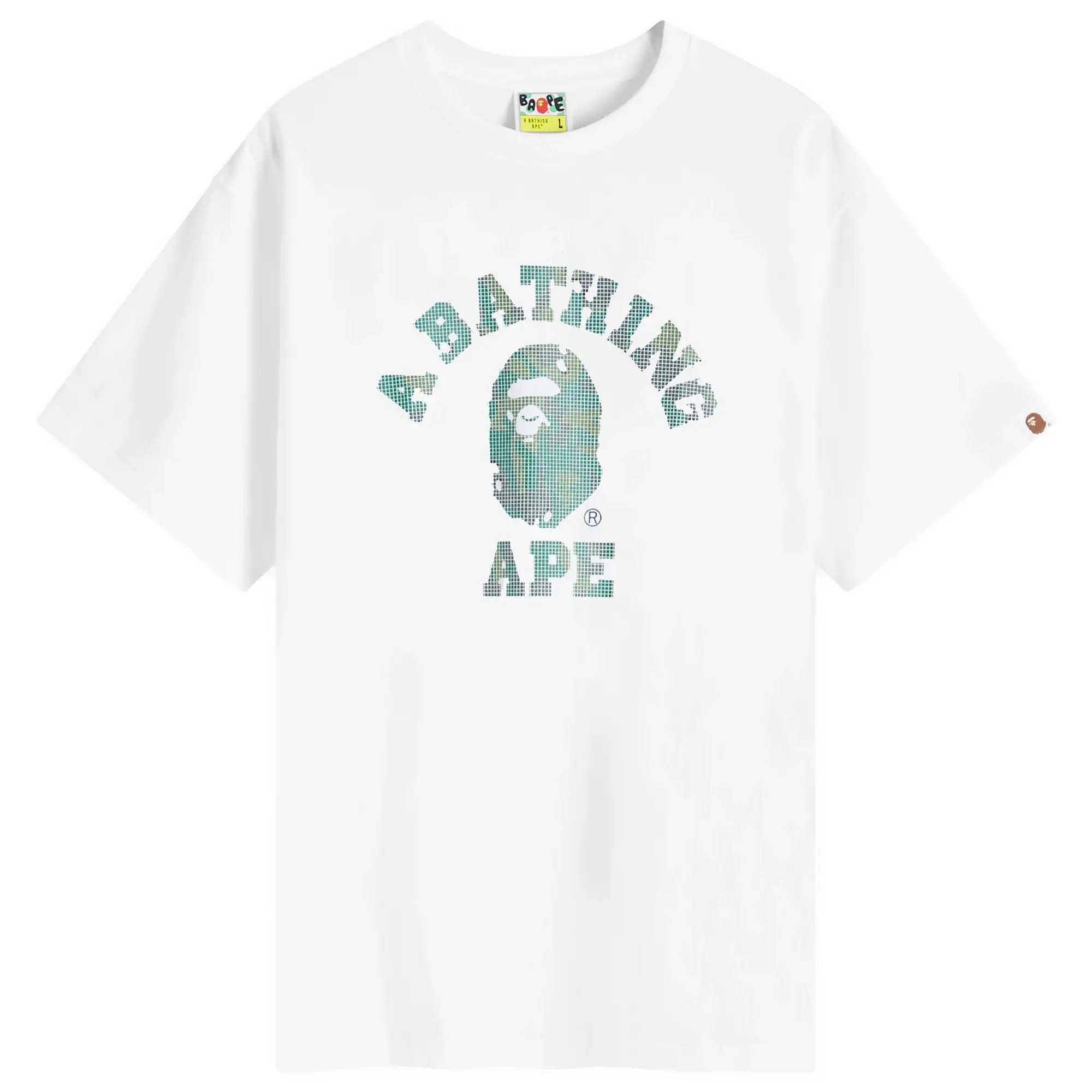 A Bathing Ape Men's Bitmap College T-Shirt White