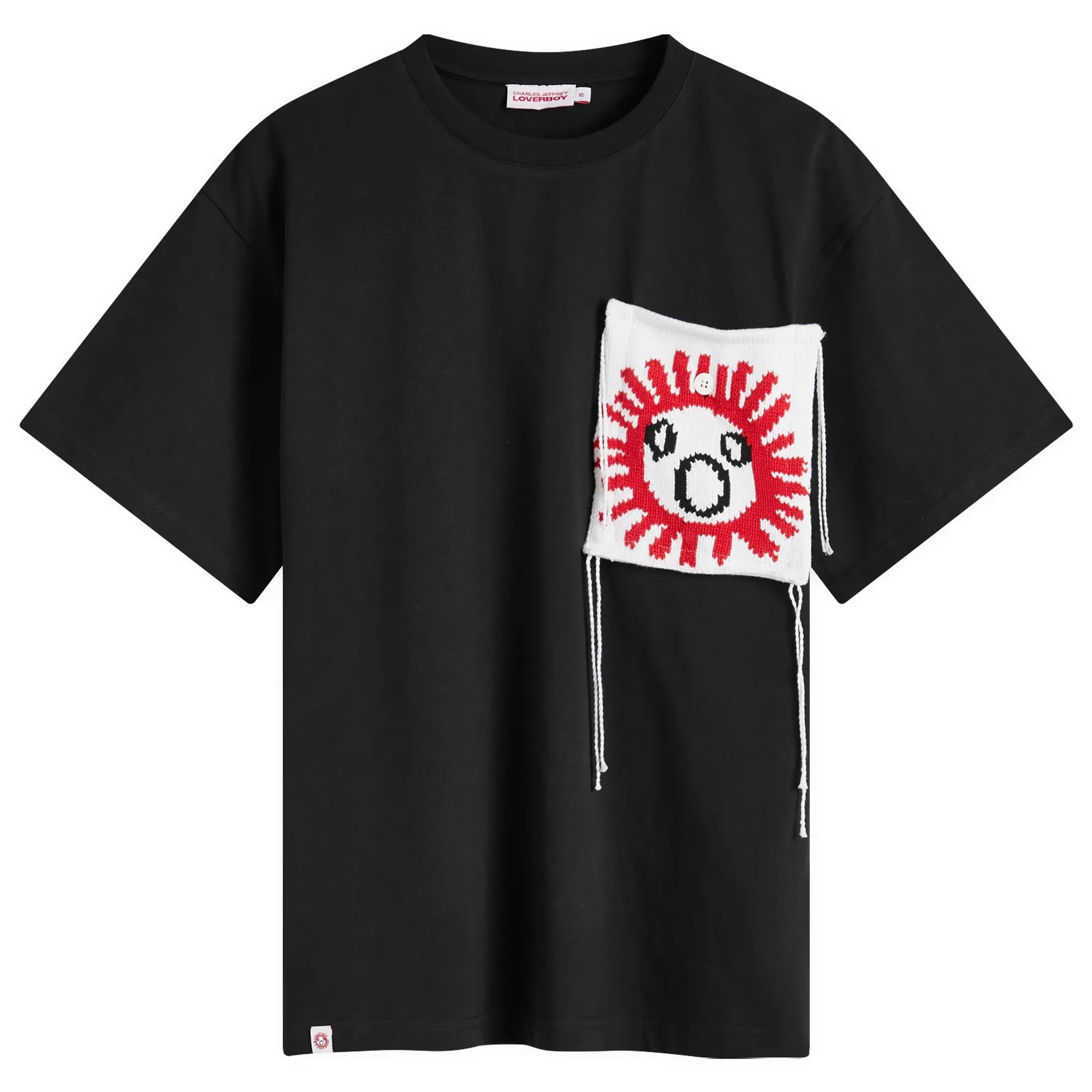 CHARLES JEFFREY LOVERBOY 半袖 Tシャツ　フリル　XL CHARLES JEFFREY LOVERBOY M 黒 フリルTシャツ 【公式通販】
