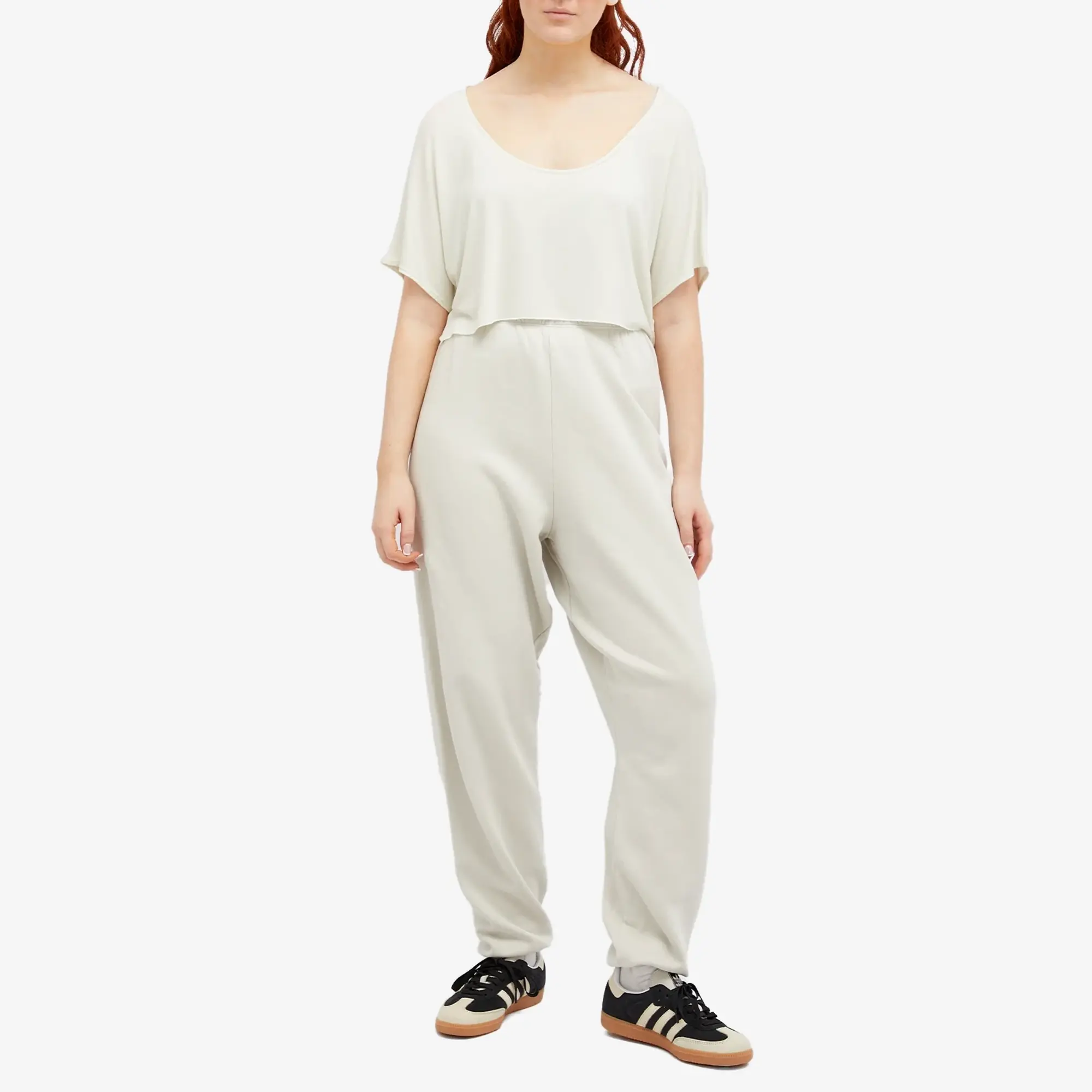 Joah Brown Women's Slouchy Crop T-Shirt Chalk