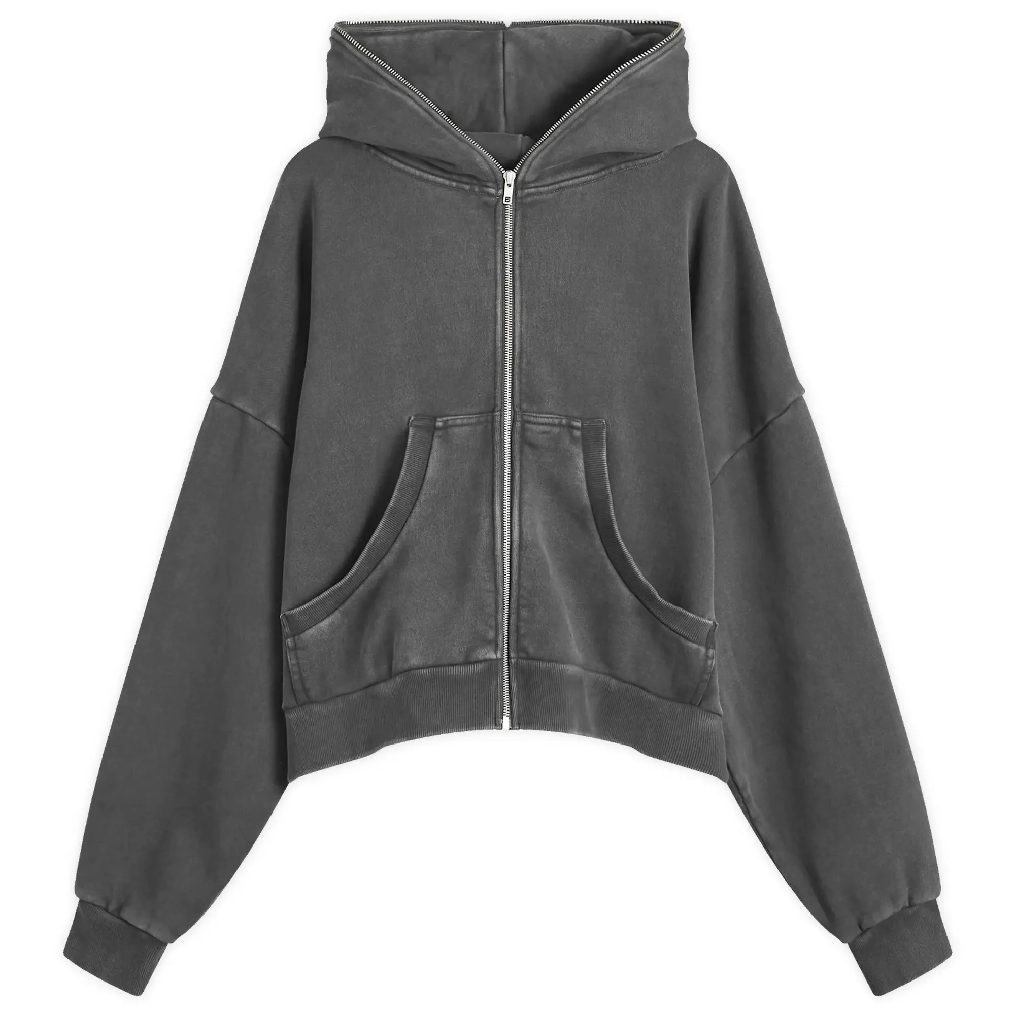 Entire Studios Eternal Full- Zip Hoodie Washed Black