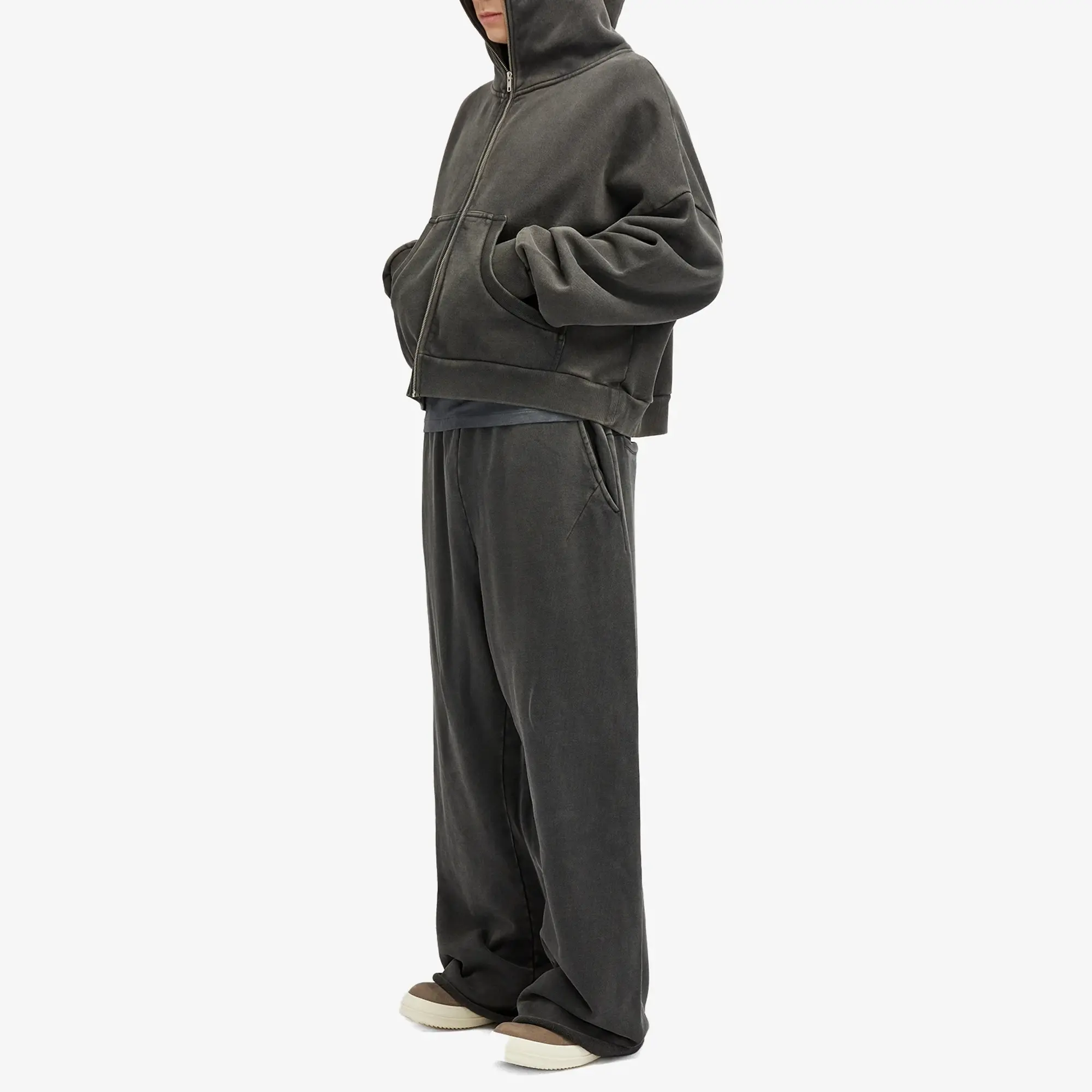 Entire Studios Eternal Full- Zip Hoodie Washed Black