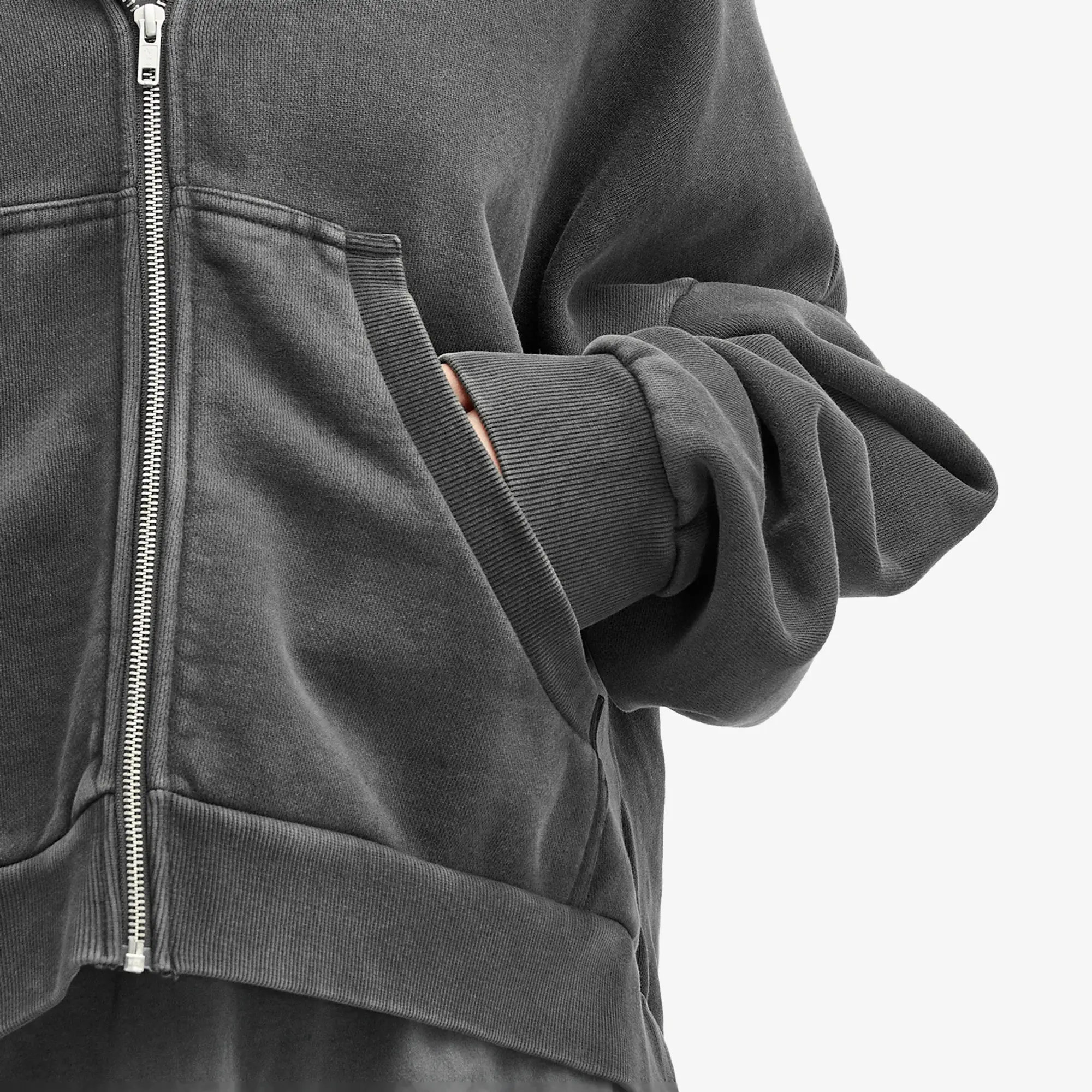 Entire Studios Eternal Full- Zip Hoodie Washed Black