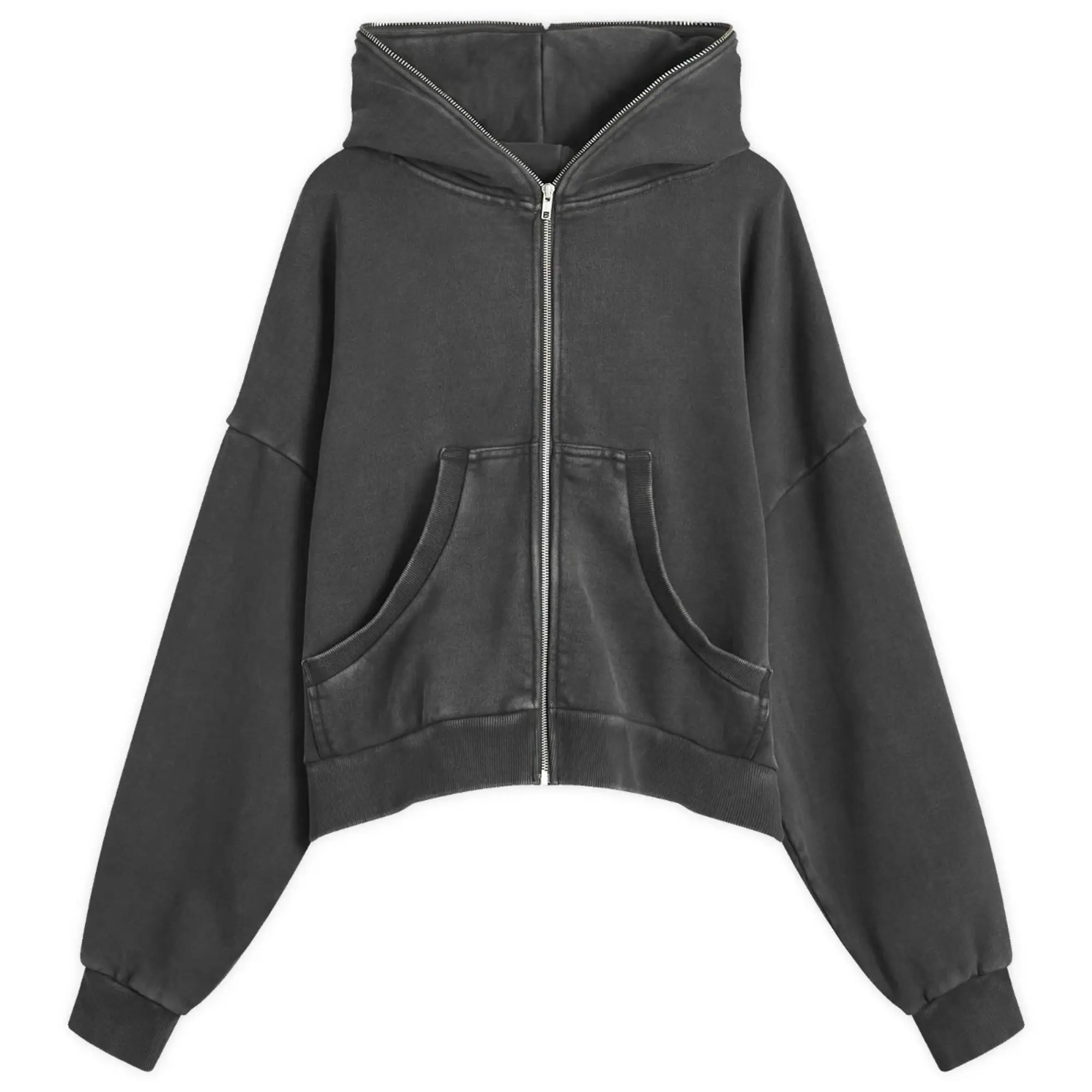Entire Studios Eternal Full- Zip Hoodie Washed Black