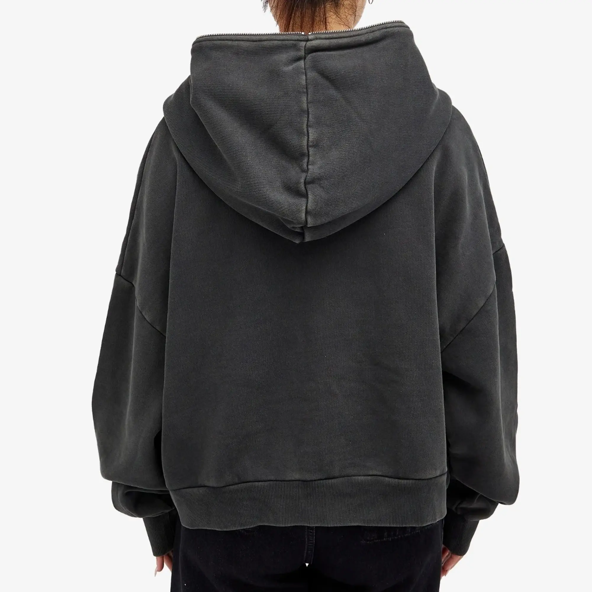 Entire Studios Eternal Full- Zip Hoodie Washed Black