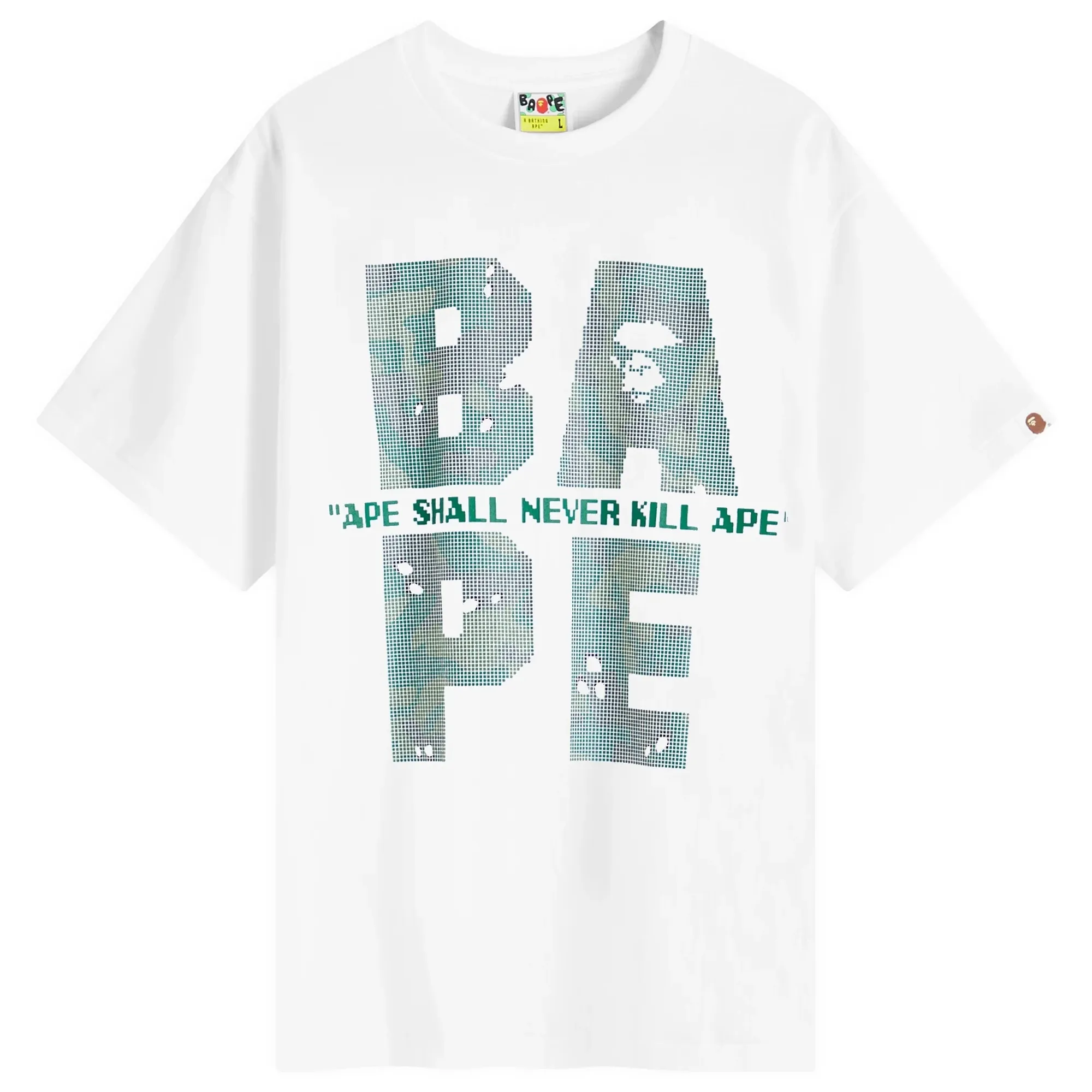 A Bathing Ape Men's Bitmap Logo T-Shirt White