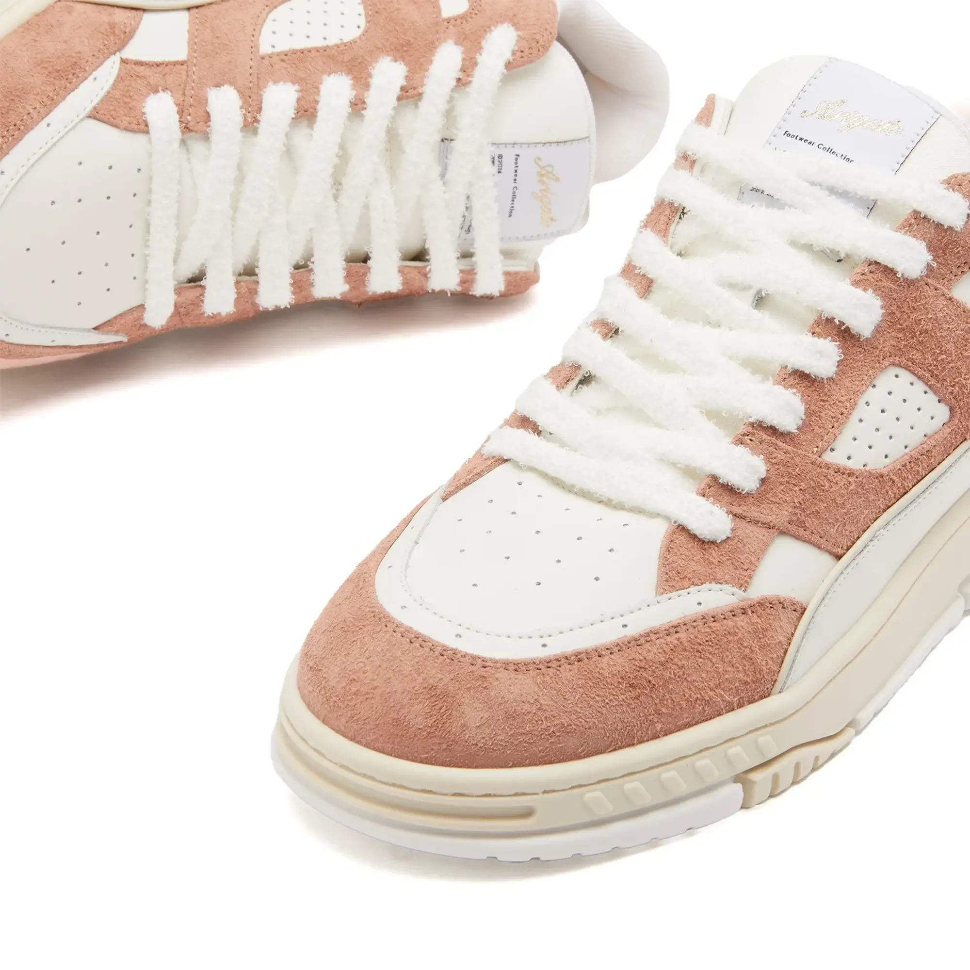 Axel Arigato Men's Area Lo Sneaker Off White/Light Brown Hairy Suede