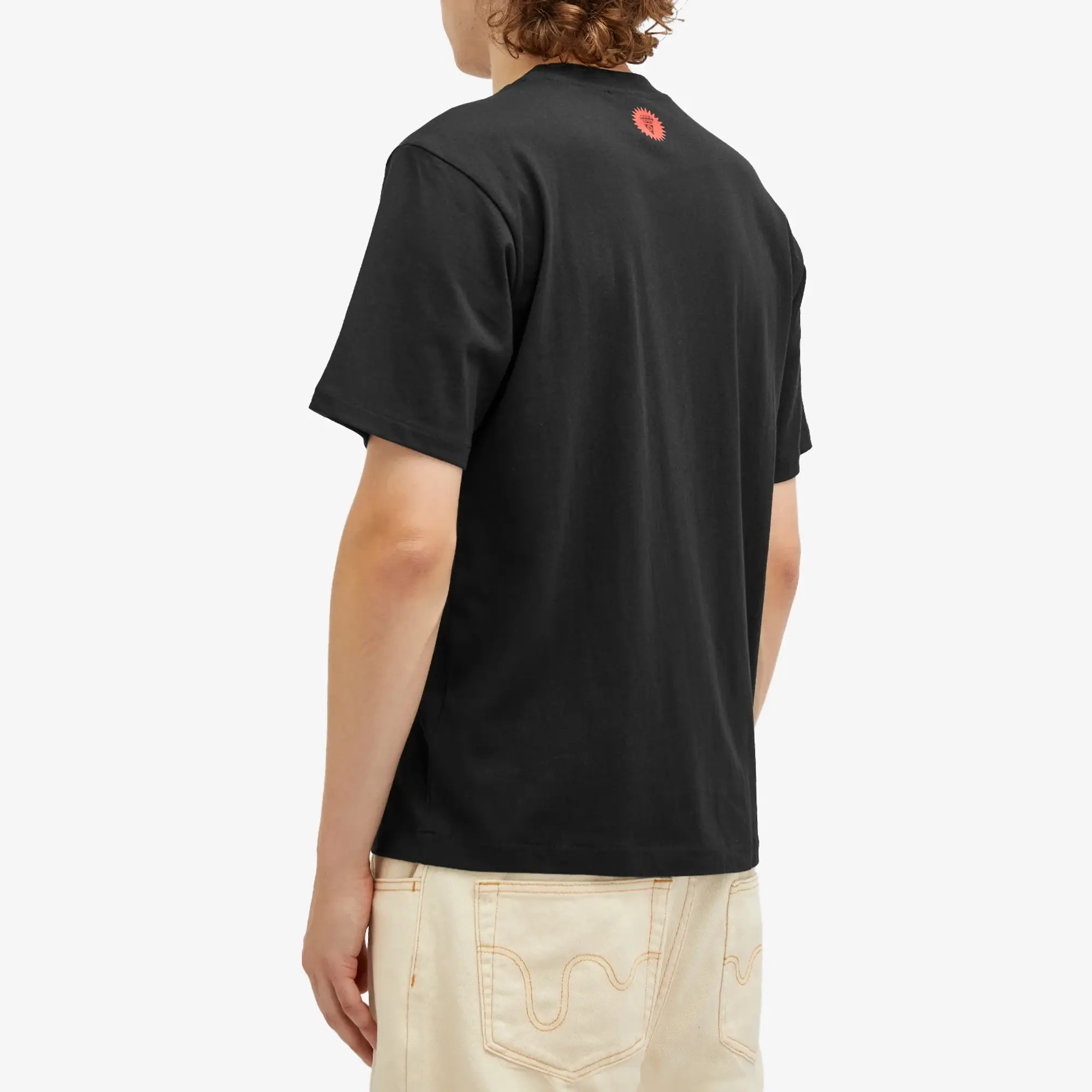 ICECREAM Men's Woodgrain Running Dog T-Shirt Black