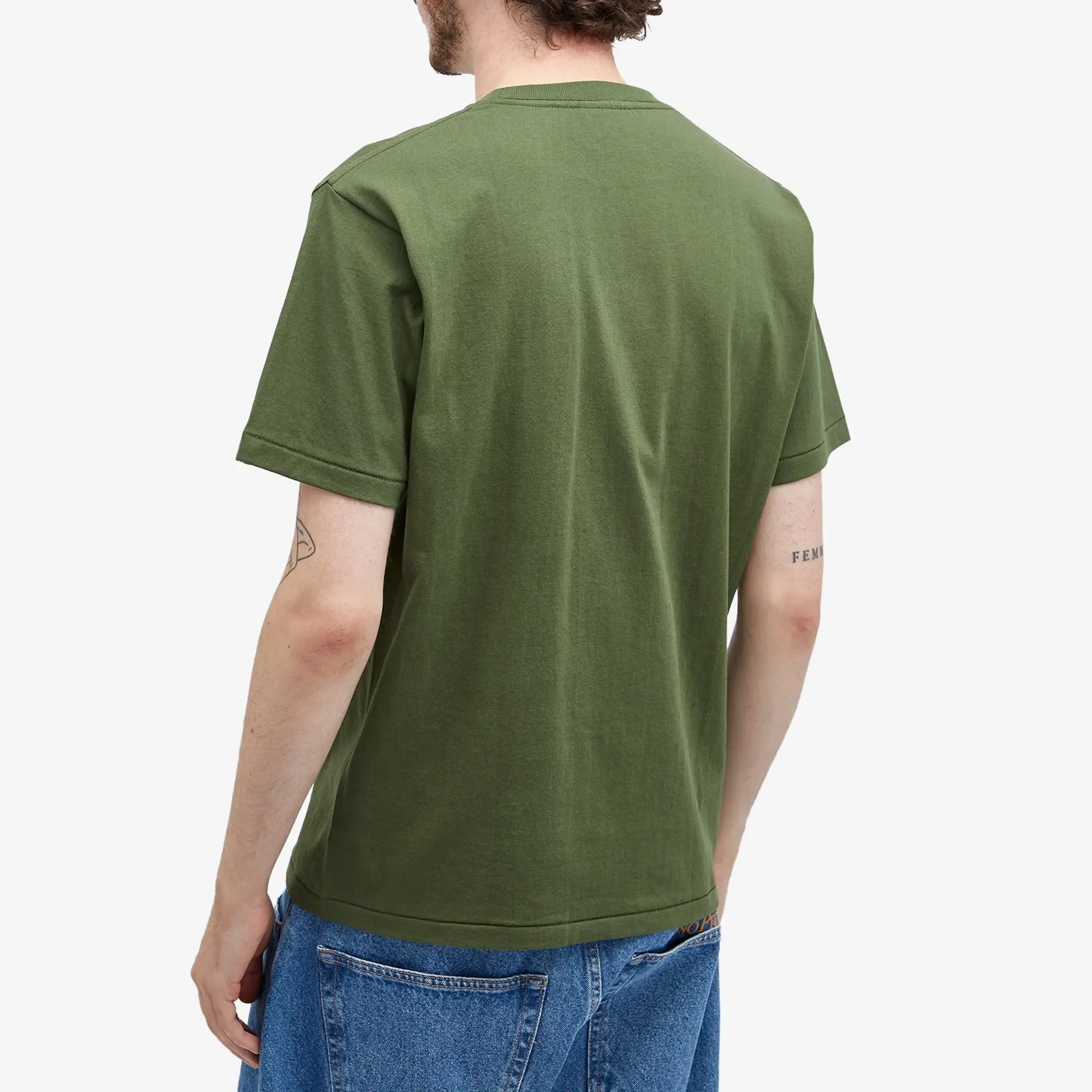 A Bathing Ape Men's Bitmap College T-Shirt Olive