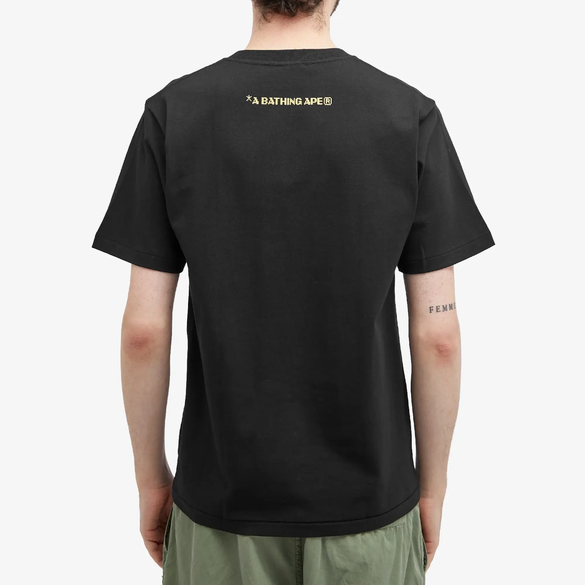 A Bathing Ape Men's Bitmap Logo T-Shirt Black