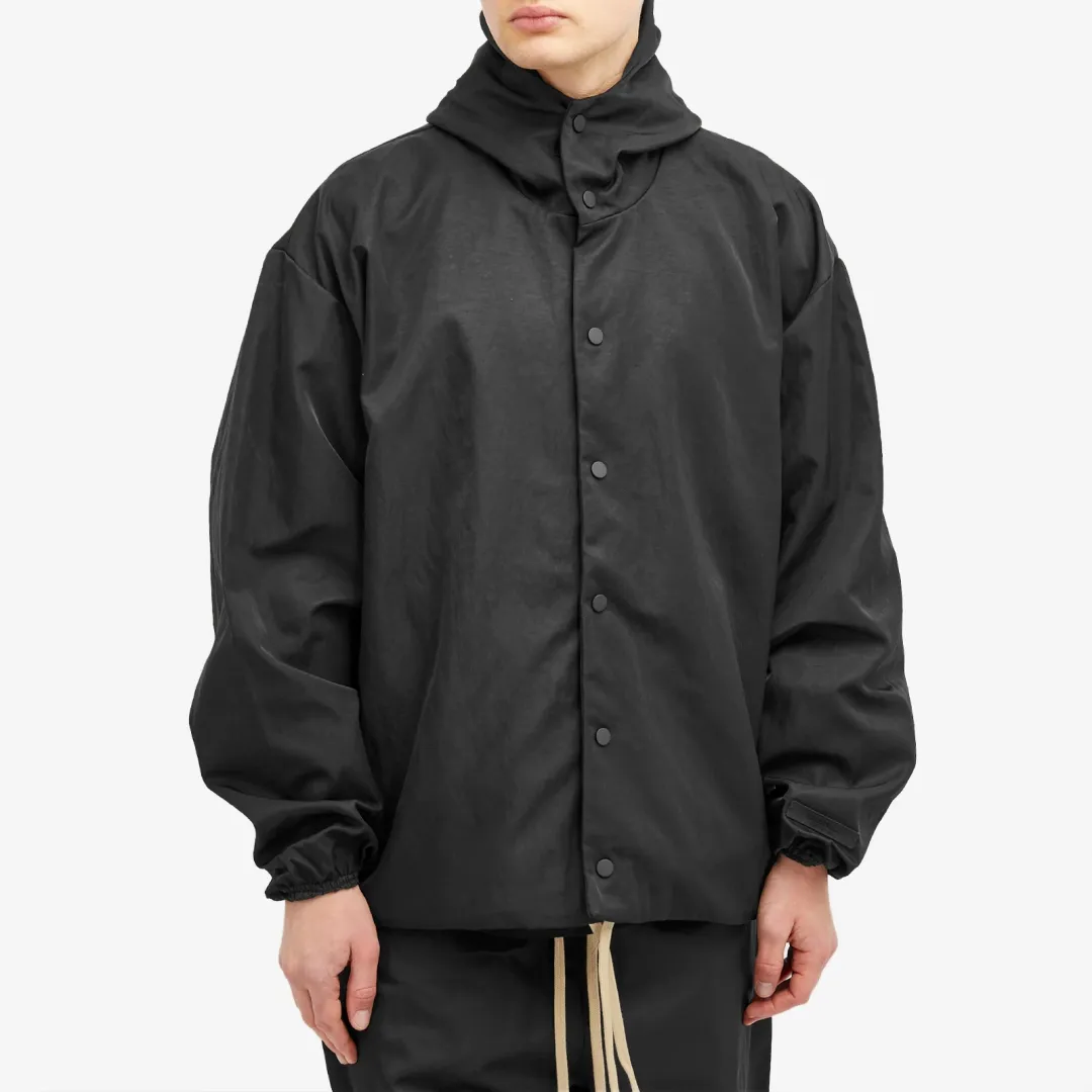 Fear of God ESSENTIALS Men's Textured Nylon Hooded Coach Jacket