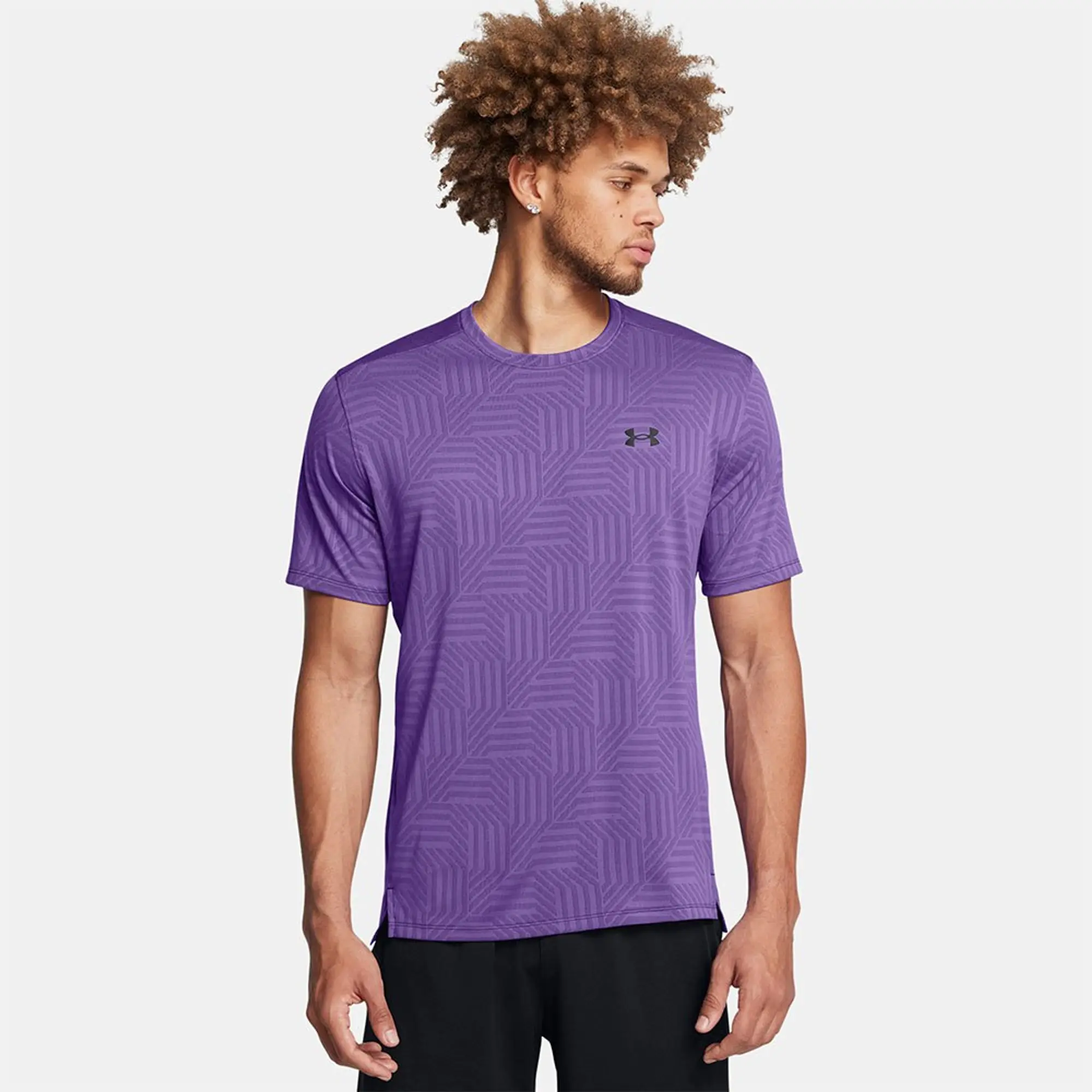 Under Armour UA Tech Vent Geo T-Shirt - Purple - Size XL - Purple