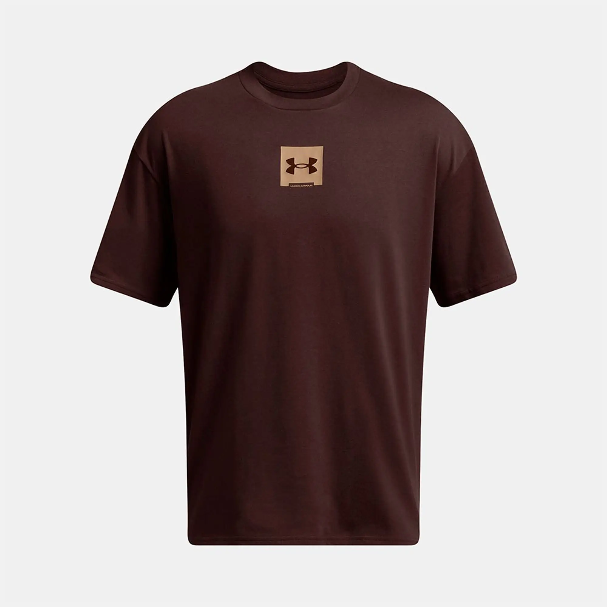 Men's  Under Armour  Heavyweight Oversized SM Box Short Sleeve Brown Obsidian / Coyote XXL