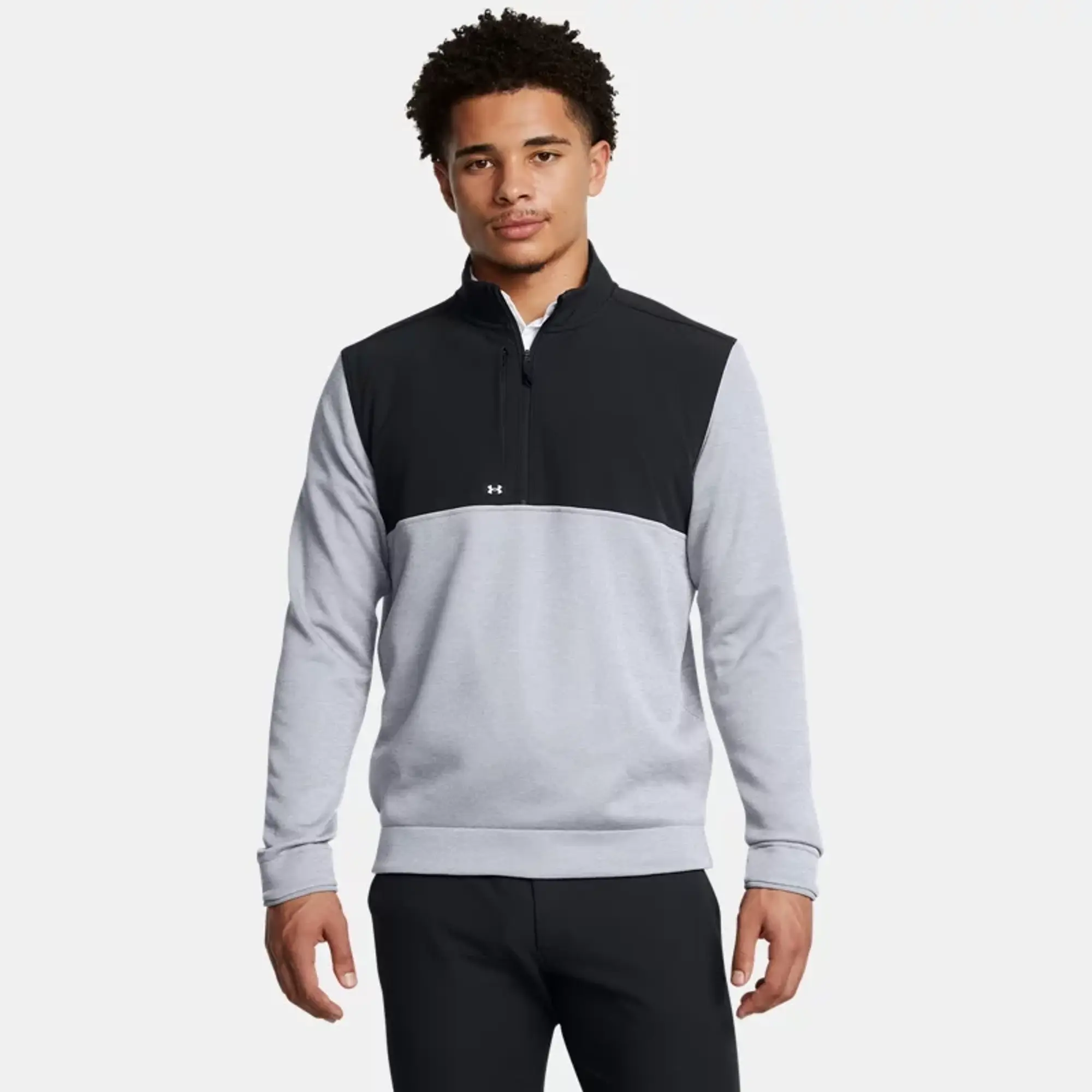 Men's  Under Armour  Drive Storm SweaterFleece ½ Zip Steel / Mod Gray / White XXL