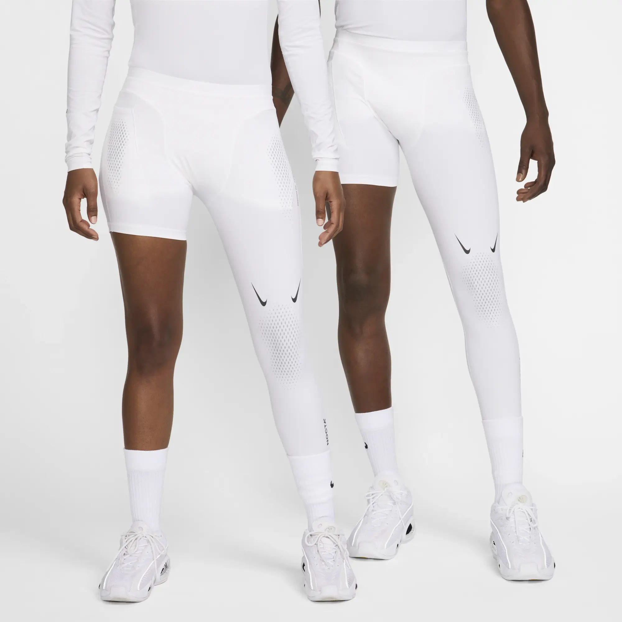 Nike NOCTA Men's Single-Leg Basketball Tights (Left) - White