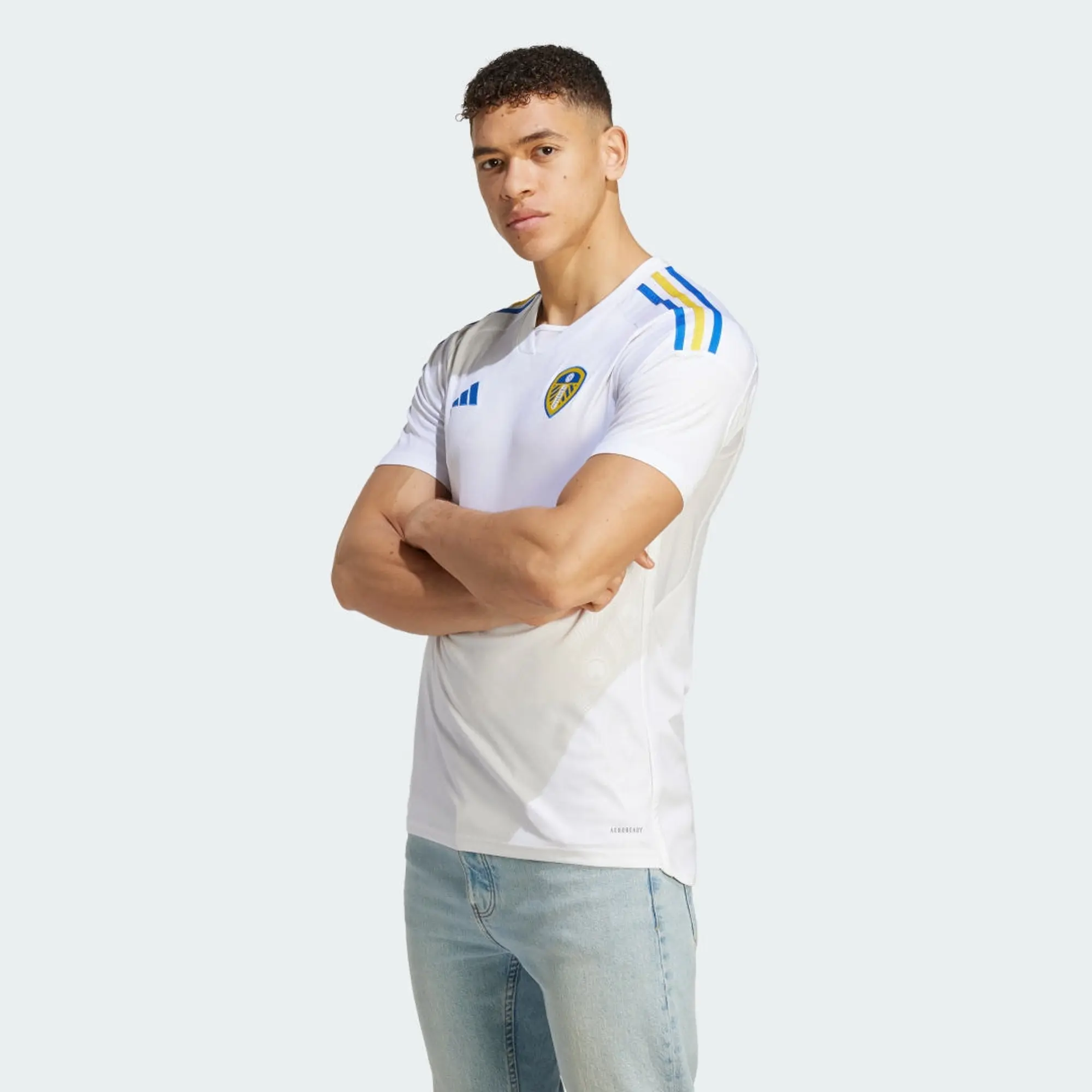 adidas Leeds United Mens SS Home Shirt 2023/24 | HY3375