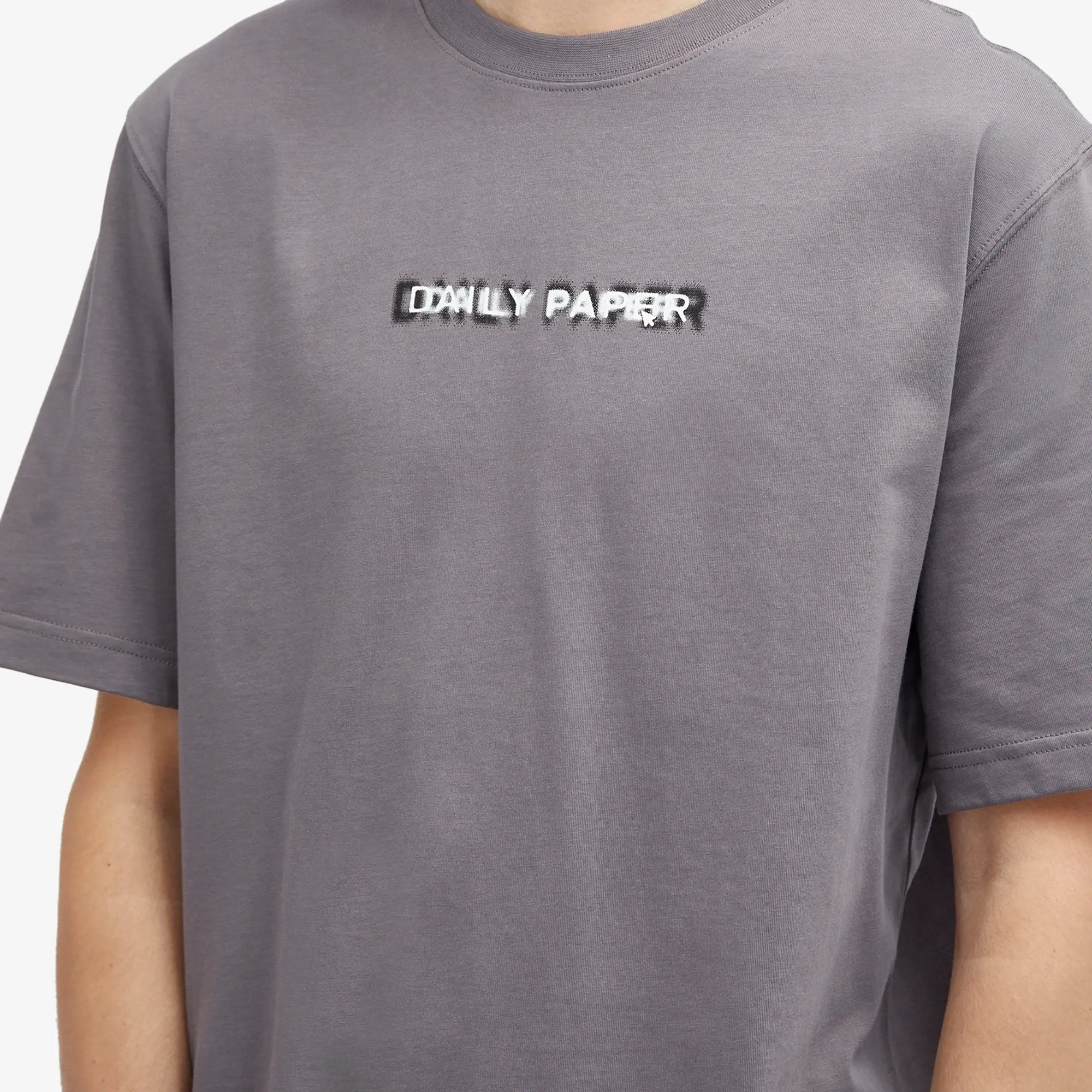 T-Shirt Daily Paper Click Boxy Ss T Shirt Rabbit Grey Xl