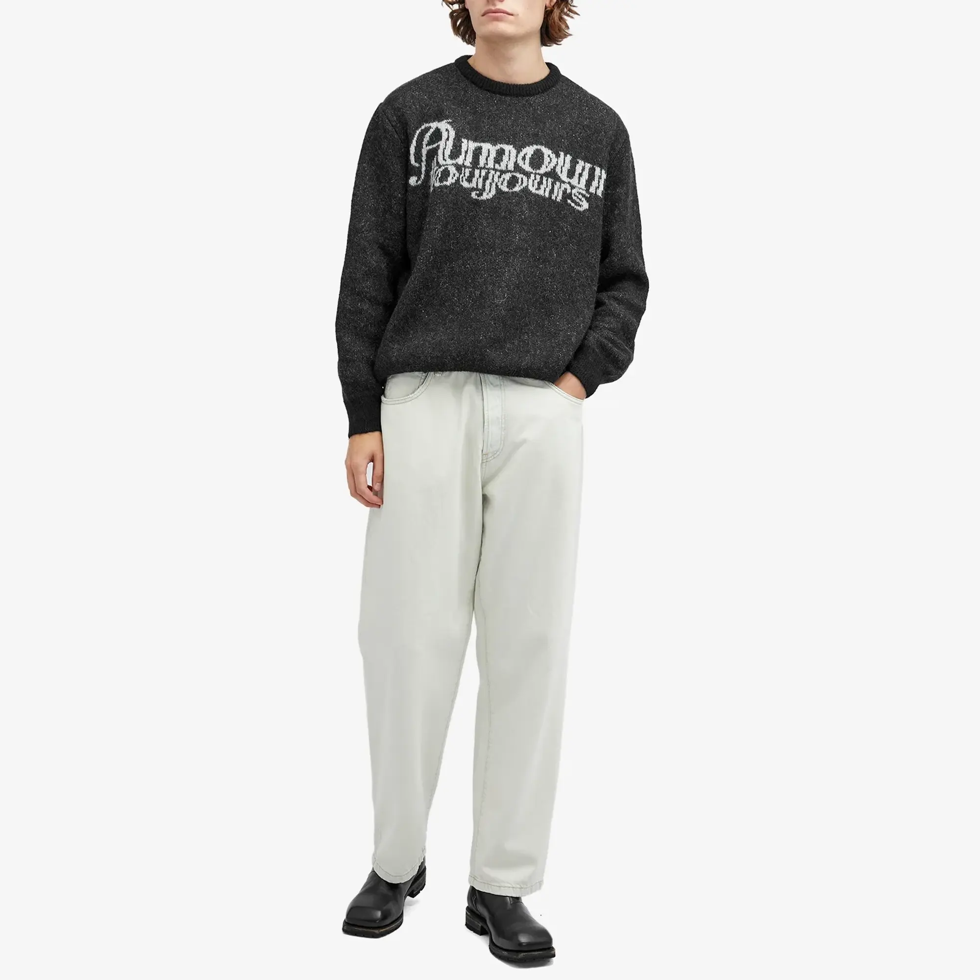 Crocs Carne Bollente Men's Mon Amour Toujours Crew Knit Black
