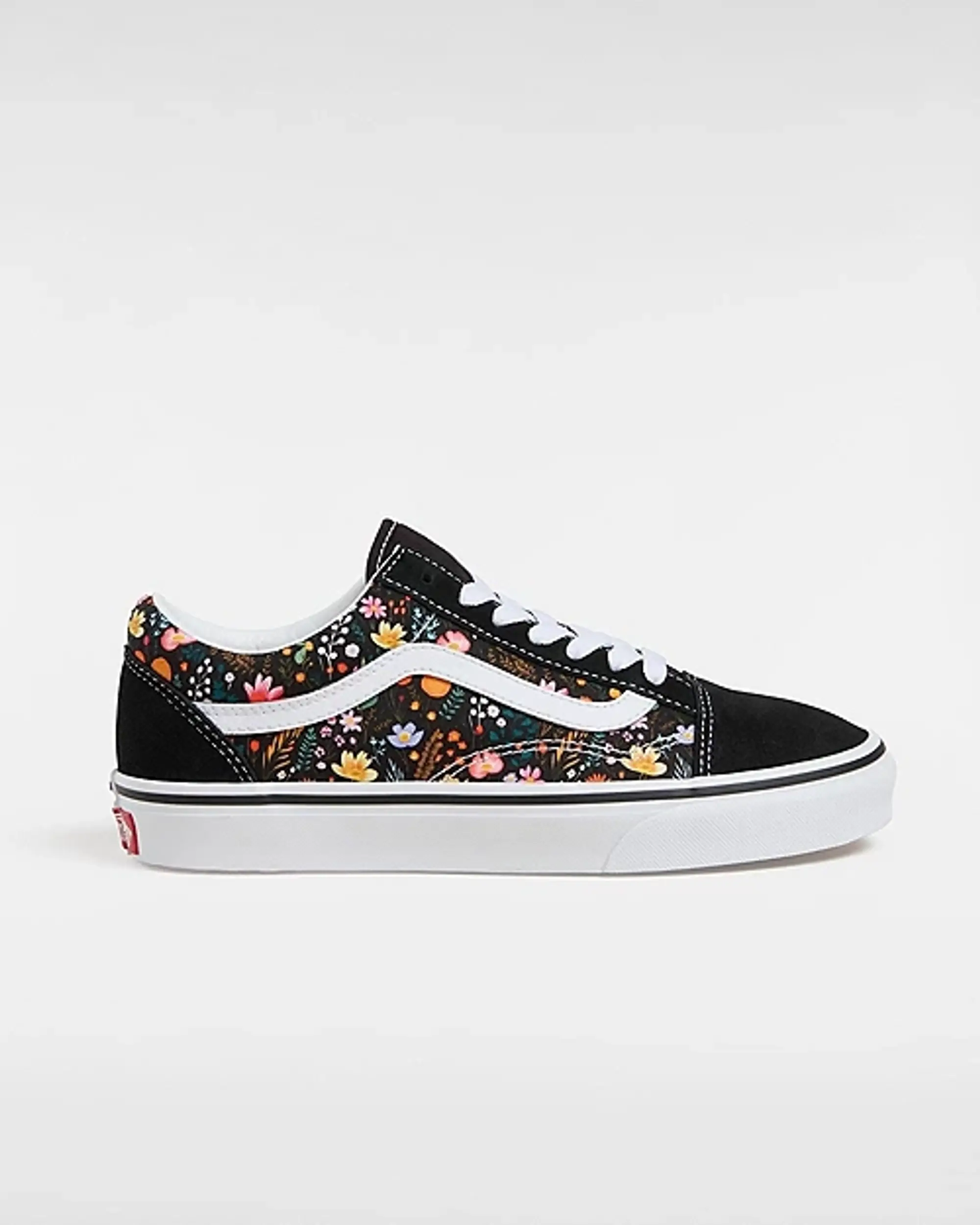 Vans Old Skool Shoes Black Floral Unisex Black VN000CR5F2B FOOTY.COM