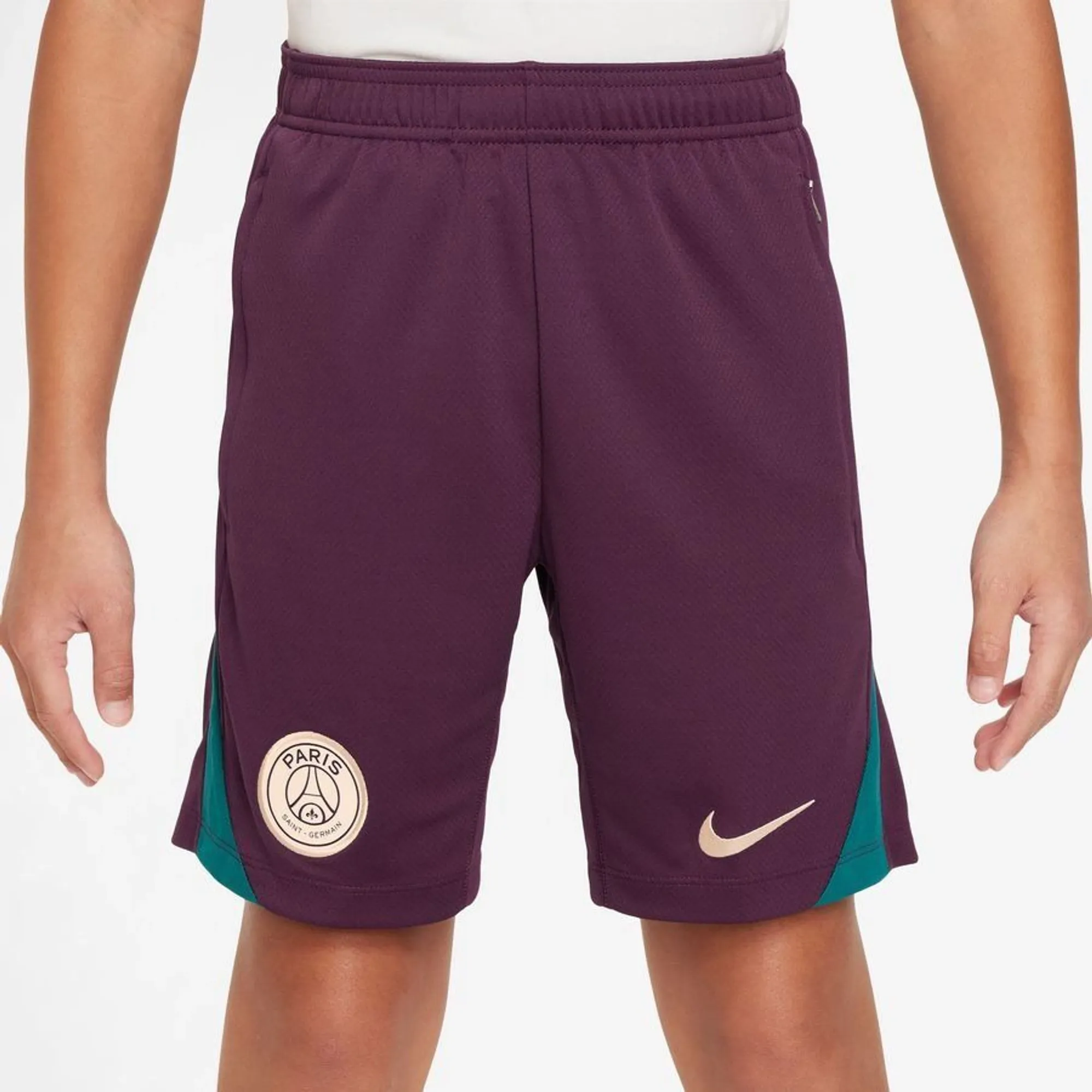 Nike Paris Saint Germain Training Shorts Dri-Fit Strike - Bordeaux/Geode Teal/Guava Ice Kids - ['Red']