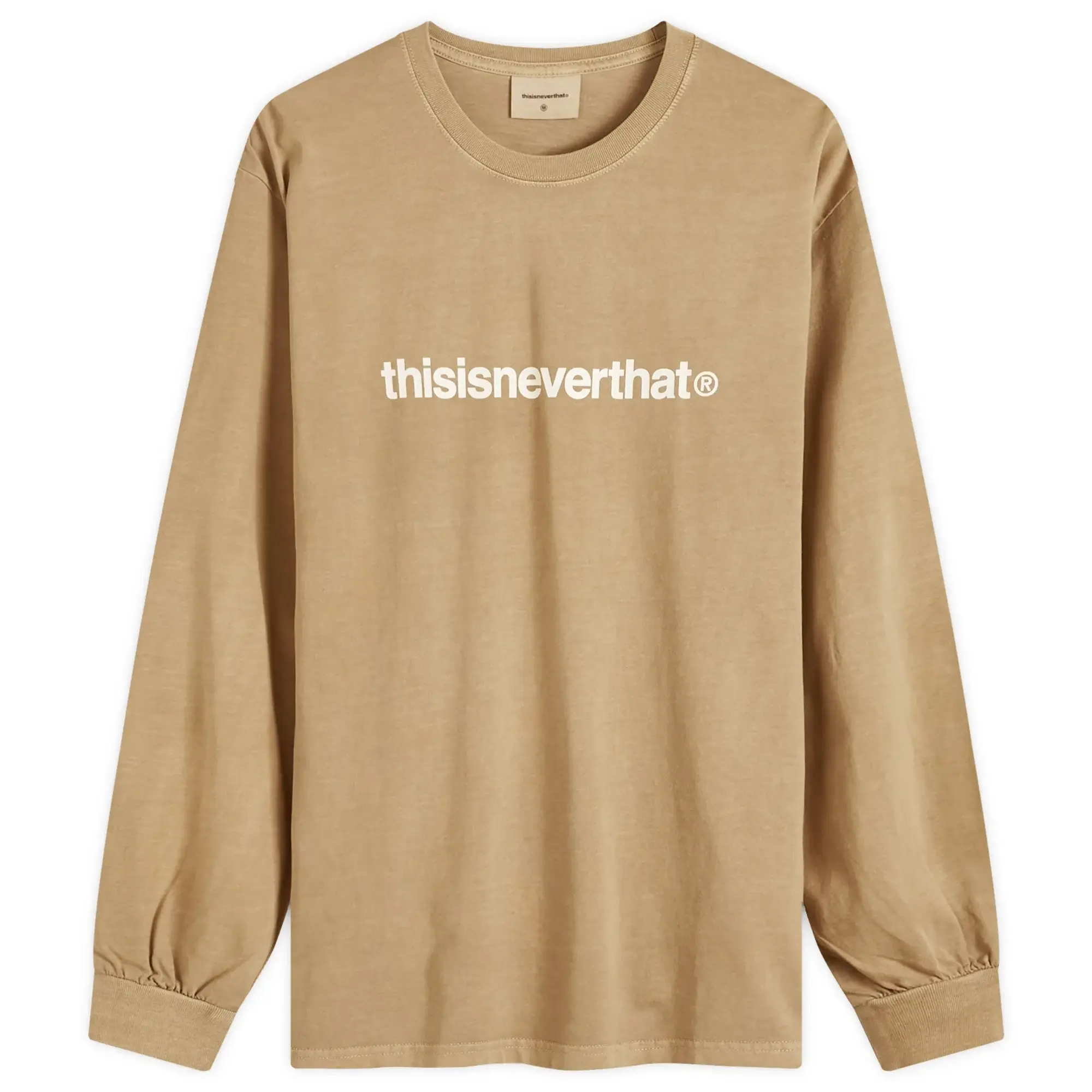 Crocs thisisneverthat Men's T-Logo Long Sleeve T-Shirt Coffee