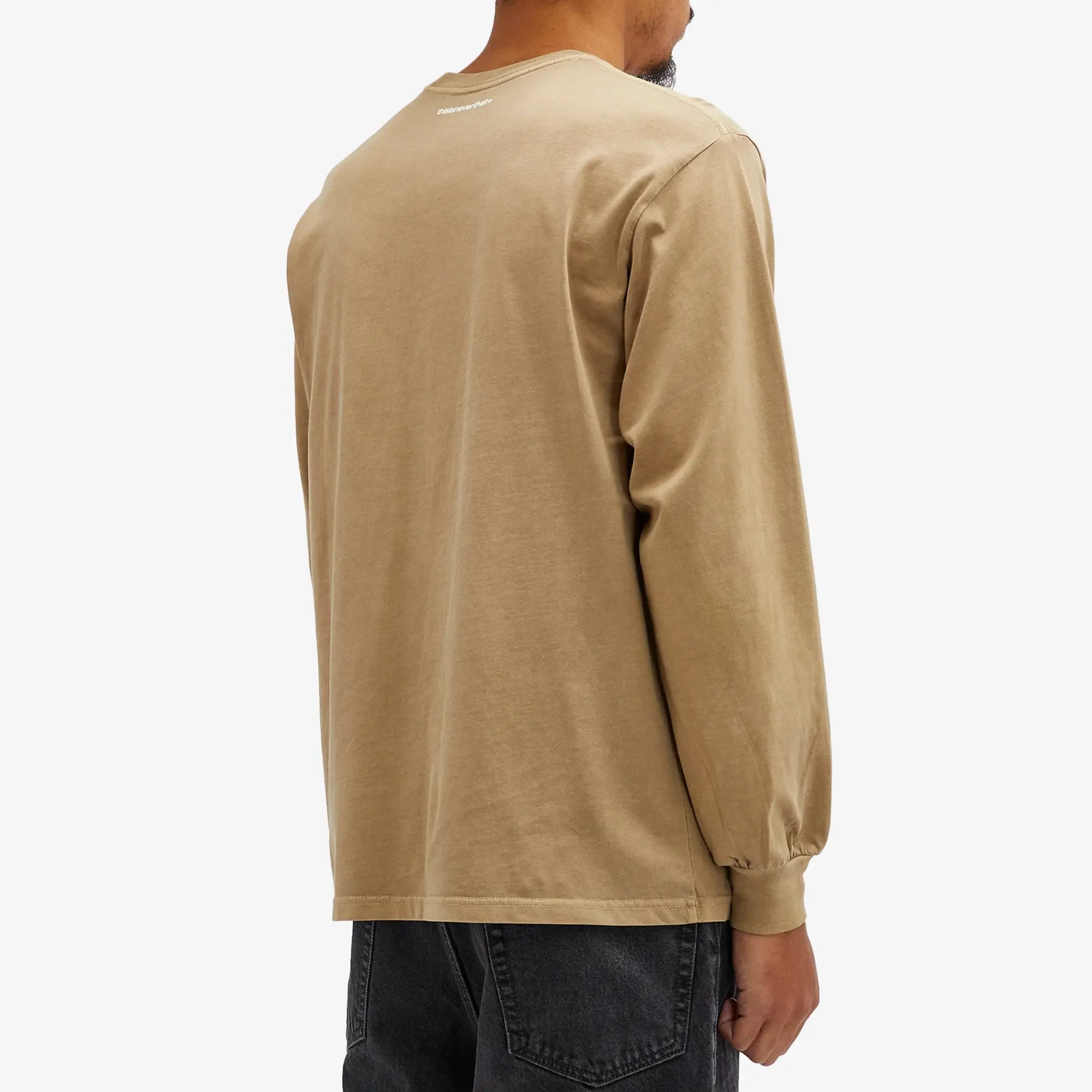 Crocs thisisneverthat Men's T-Logo Long Sleeve T-Shirt Coffee