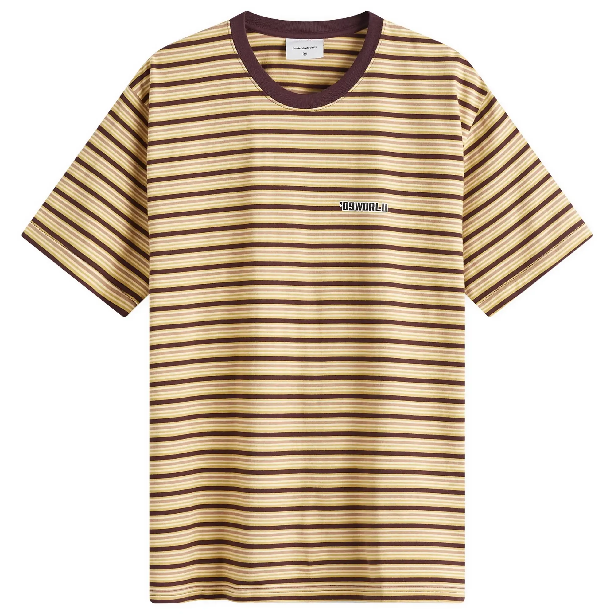 Crocs thisisneverthat Men's Stripe T-Shirt Brown