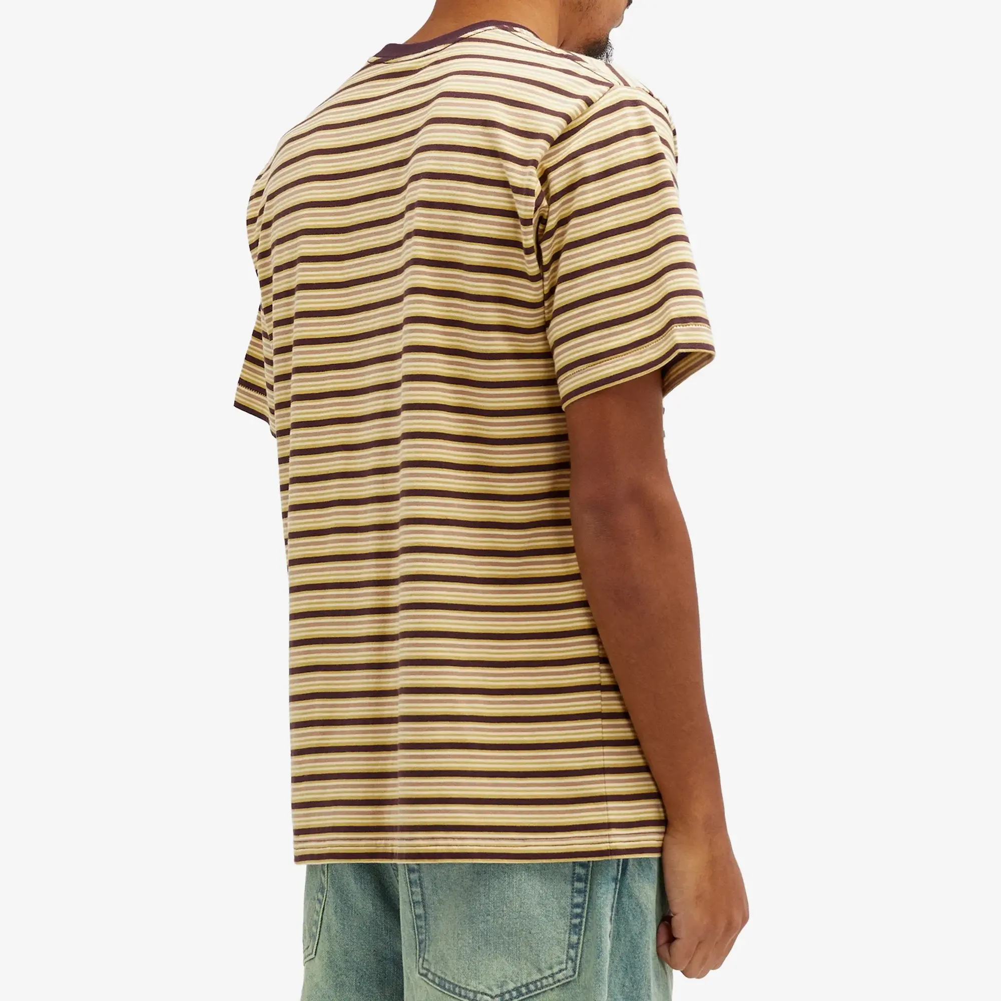 Crocs thisisneverthat Men's Stripe T-Shirt Brown