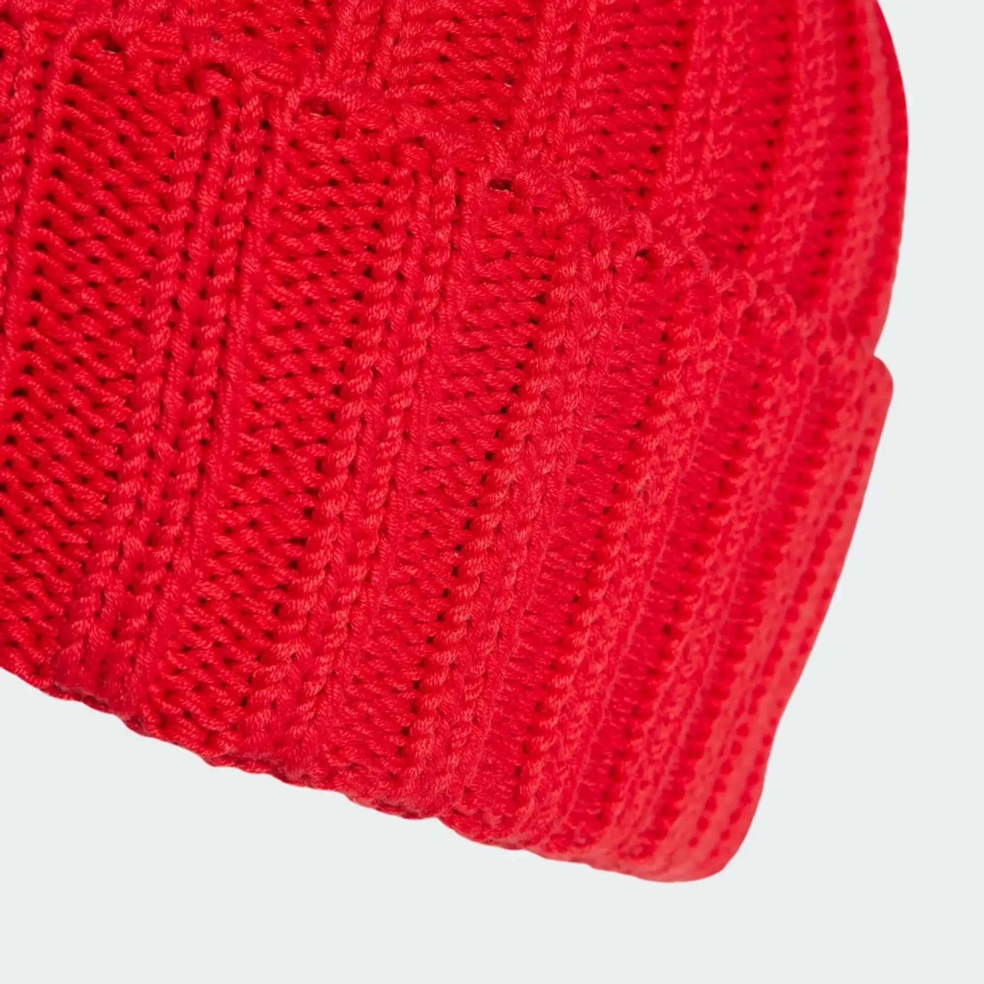 Adidas Originals Heavy Knit Beanie In Better Scarlet / Shadow Red