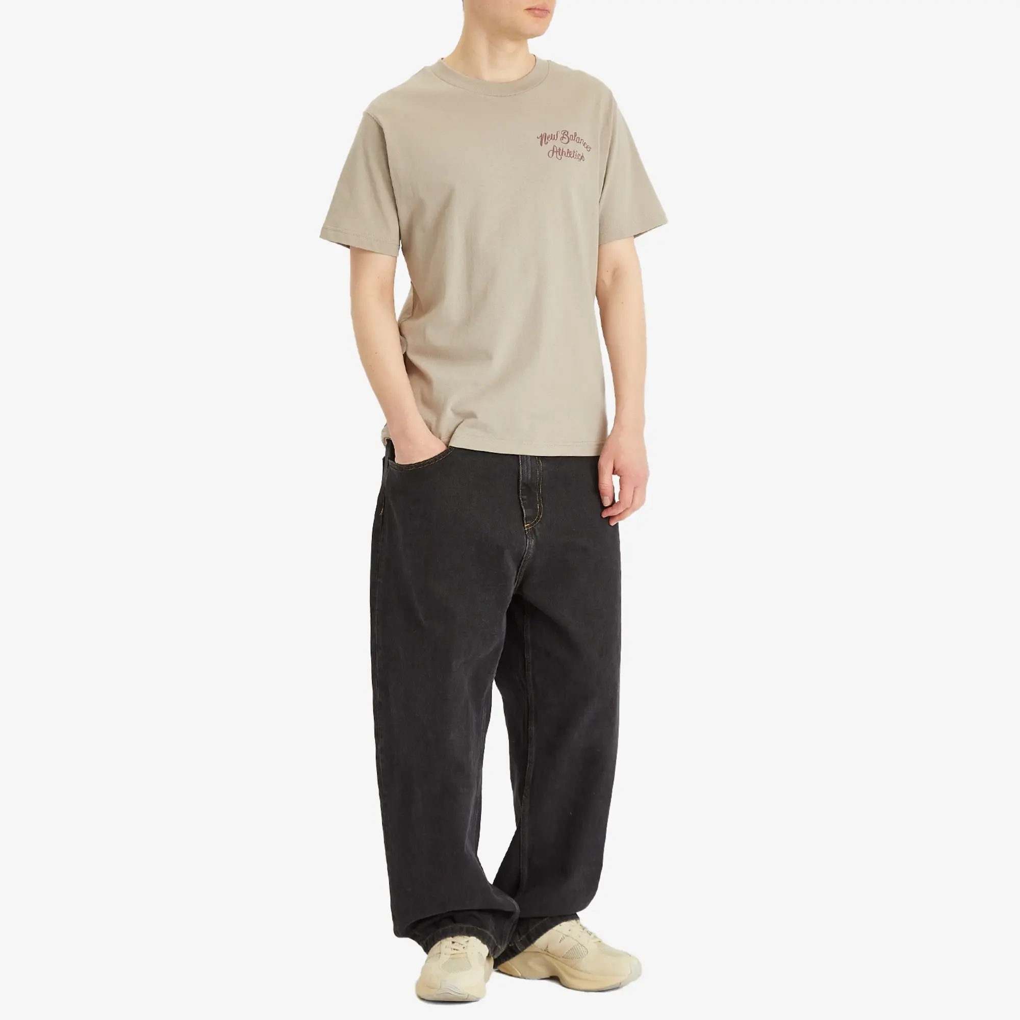 New Balance Athletics League T-Shirt, Ecru Tint