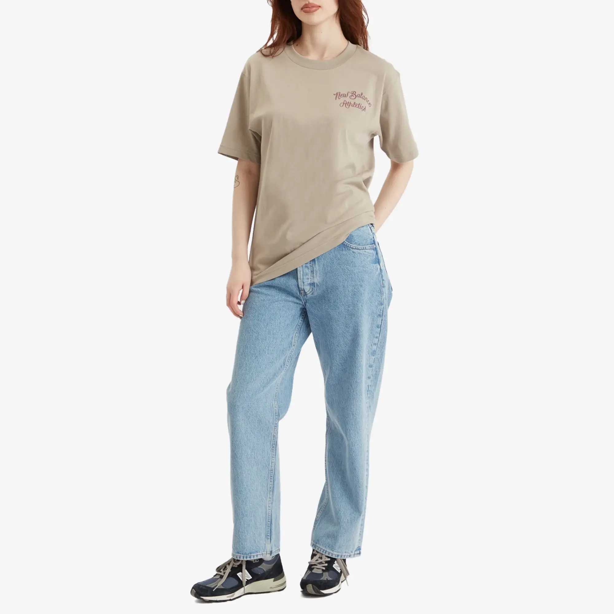 New Balance Athletics League T-Shirt, Ecru Tint