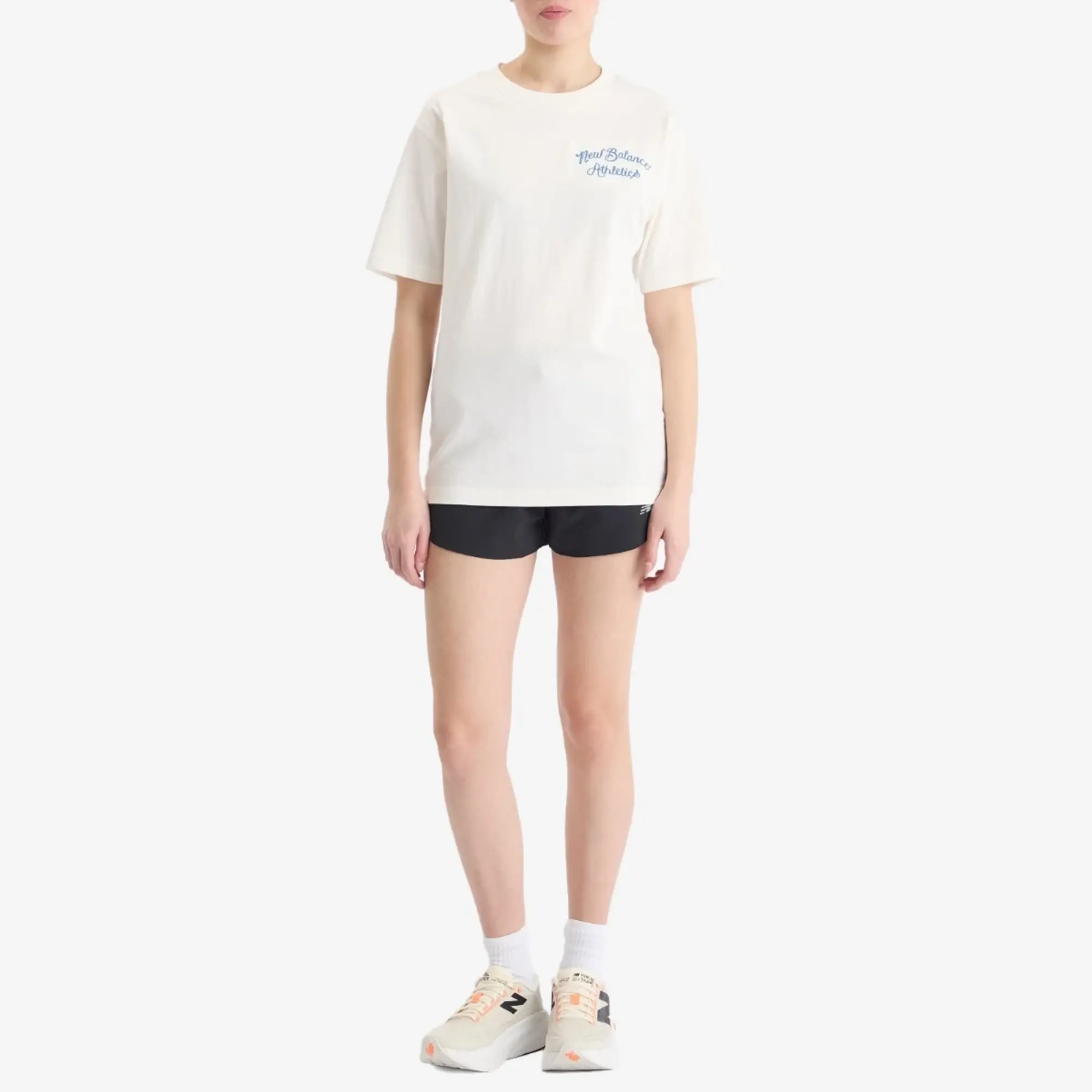 New Balance Athletics League T-Shirt, Ecru Tint