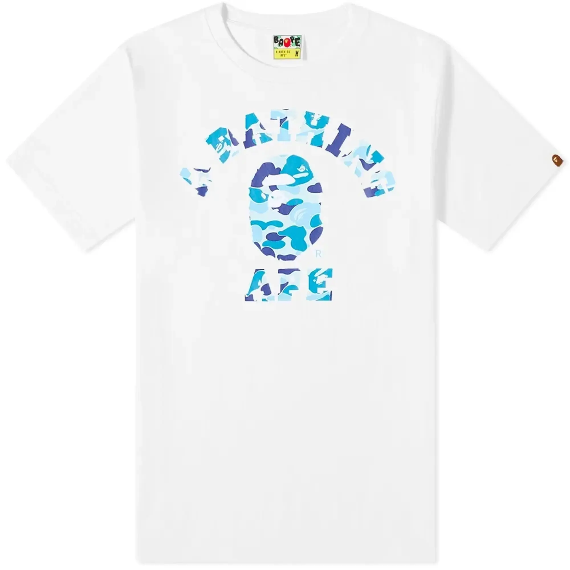 A Bathing Ape Abc Camo College Tee Men Shortsleeves White