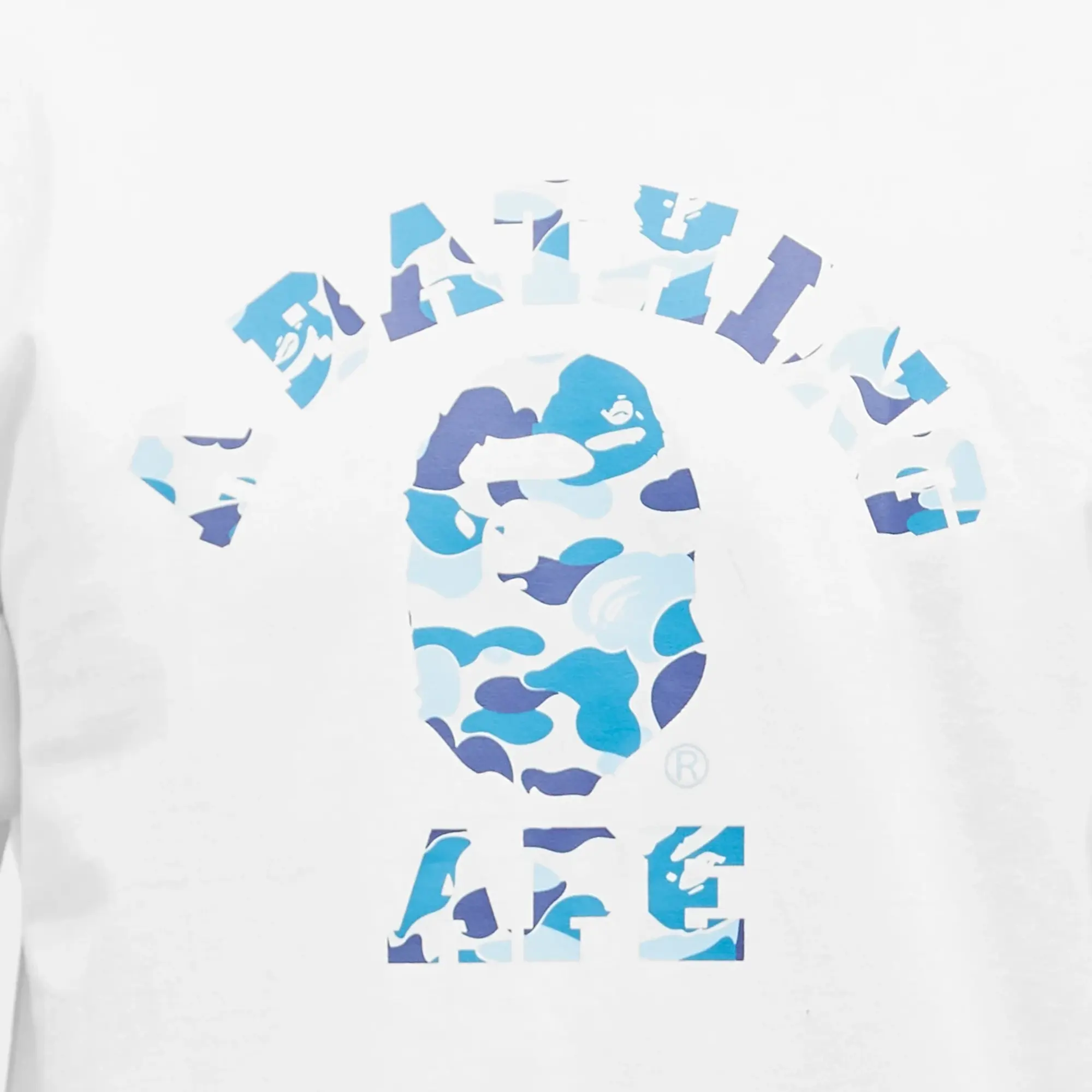 A Bathing Ape Abc Camo College Tee Men Shortsleeves White