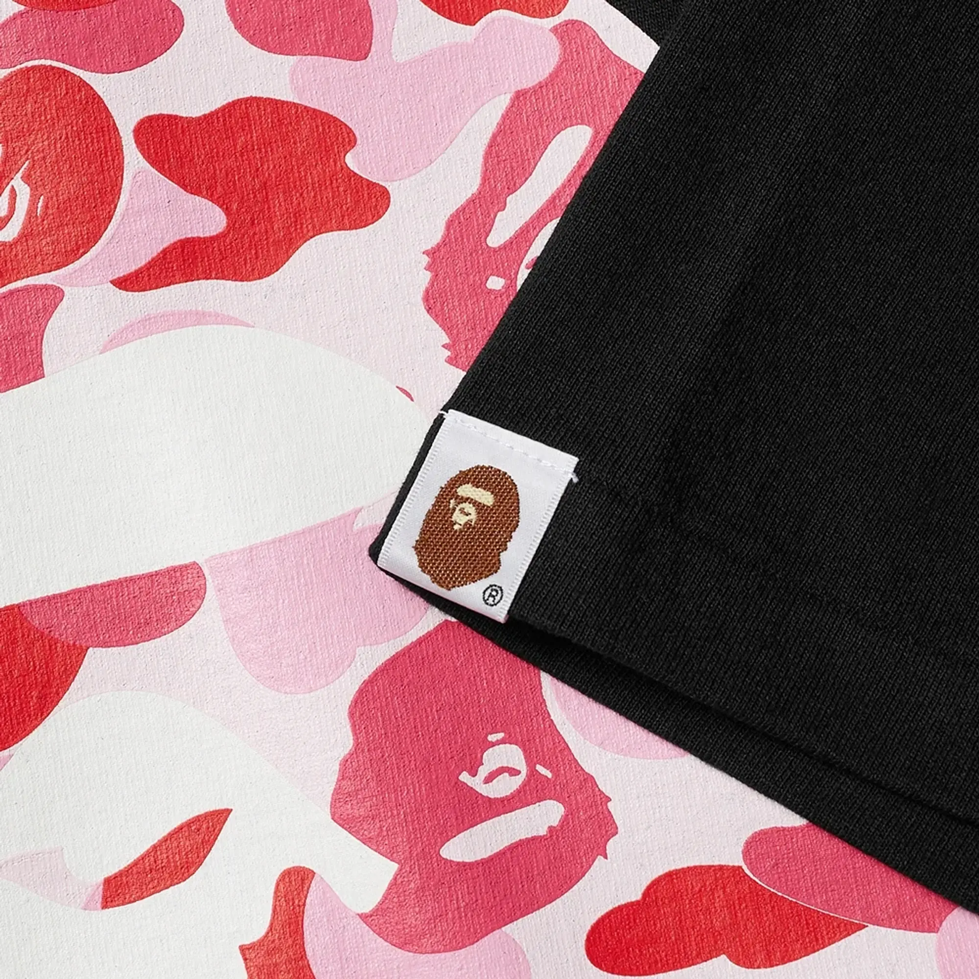 A Bathing Ape Men's ABC Camo By Bathing Ape T-Shirt Black/Pink
